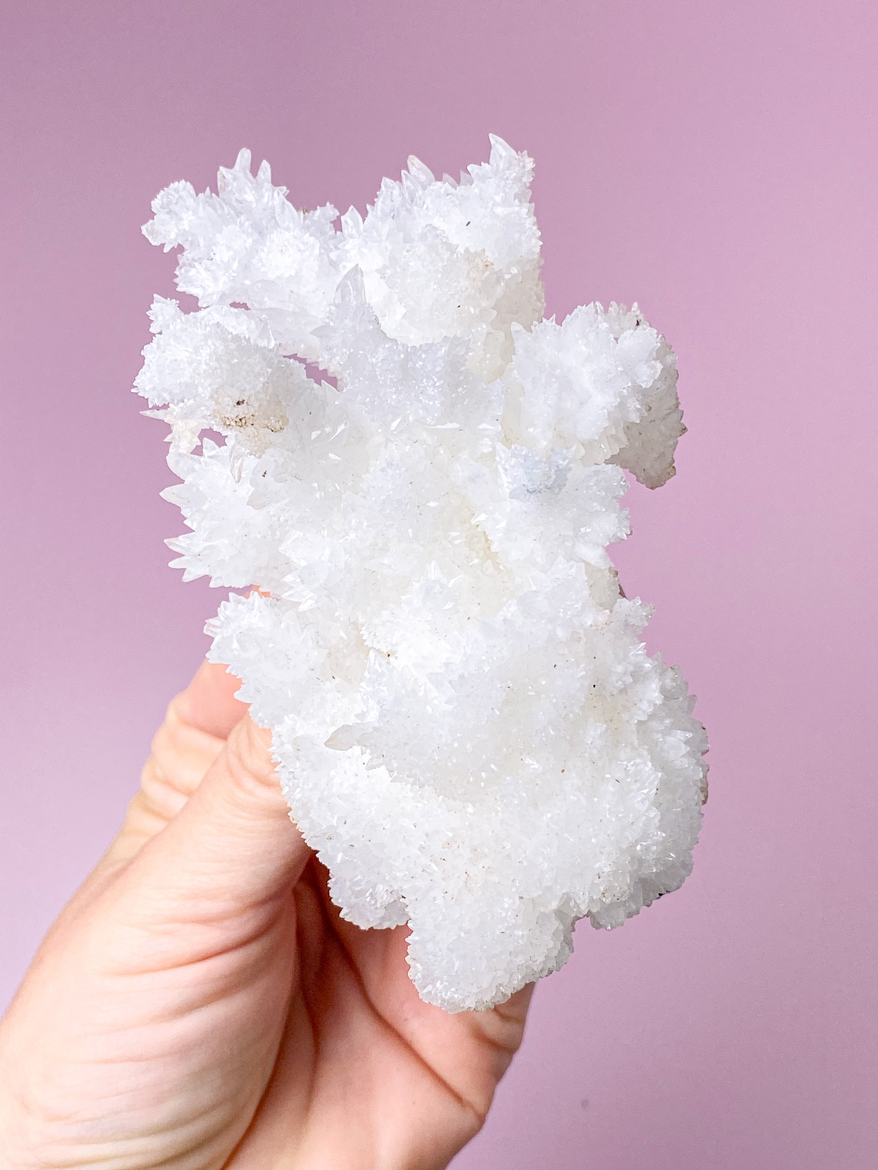 Vitt aragonitkluster (nr 4)