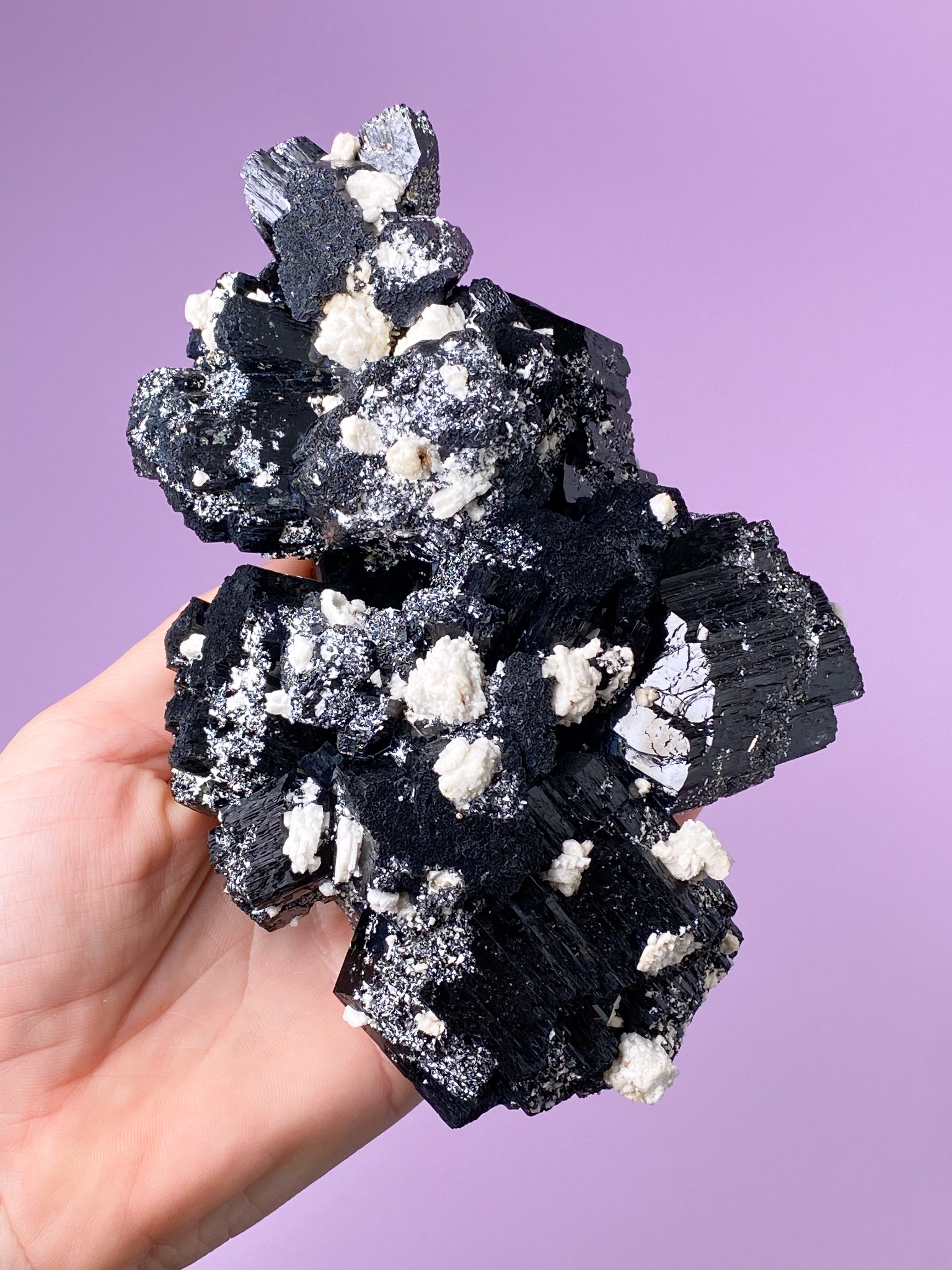 Svart turmalinkluster (nr 1)