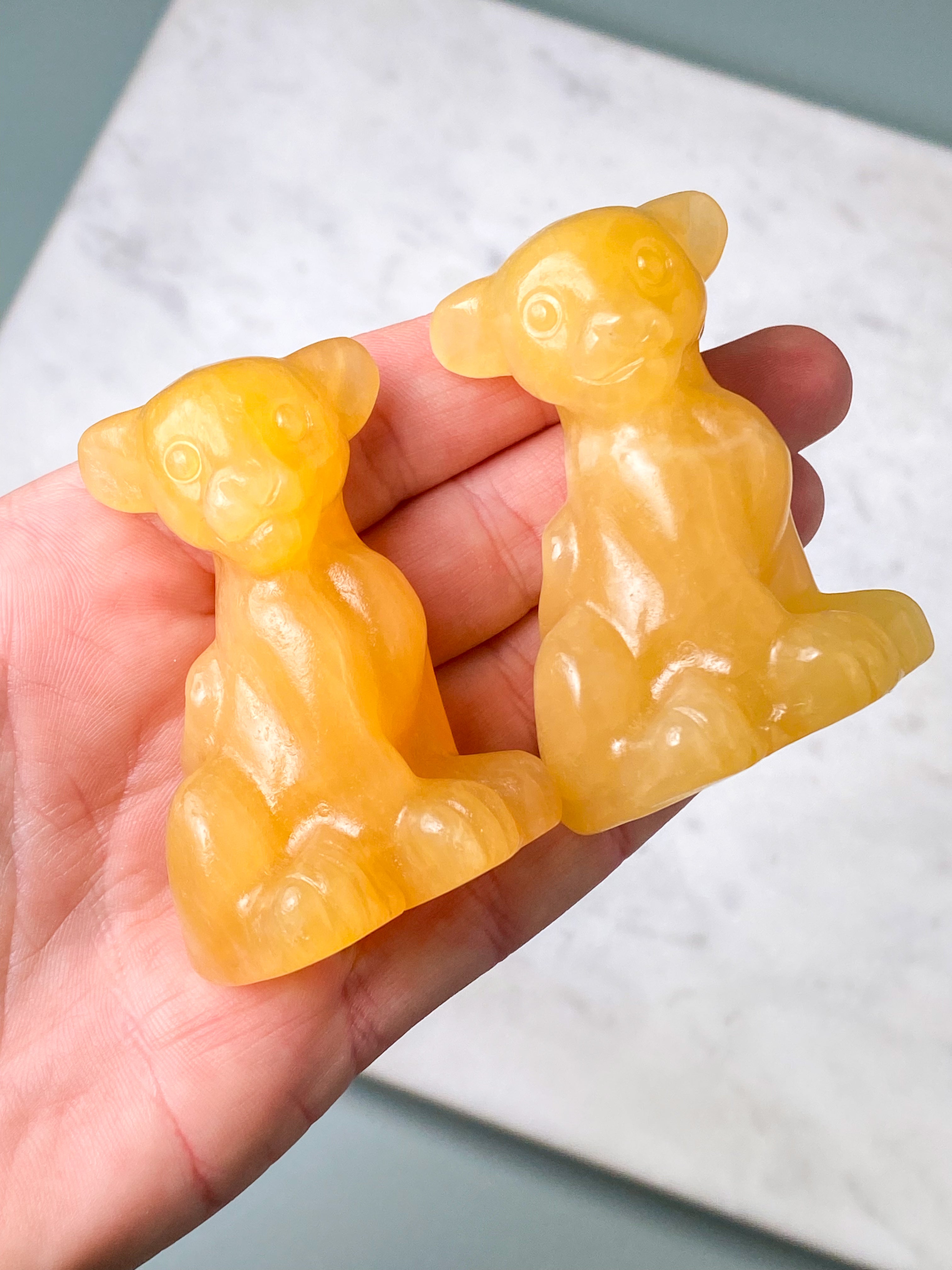 Orange kalcitpumpa med band