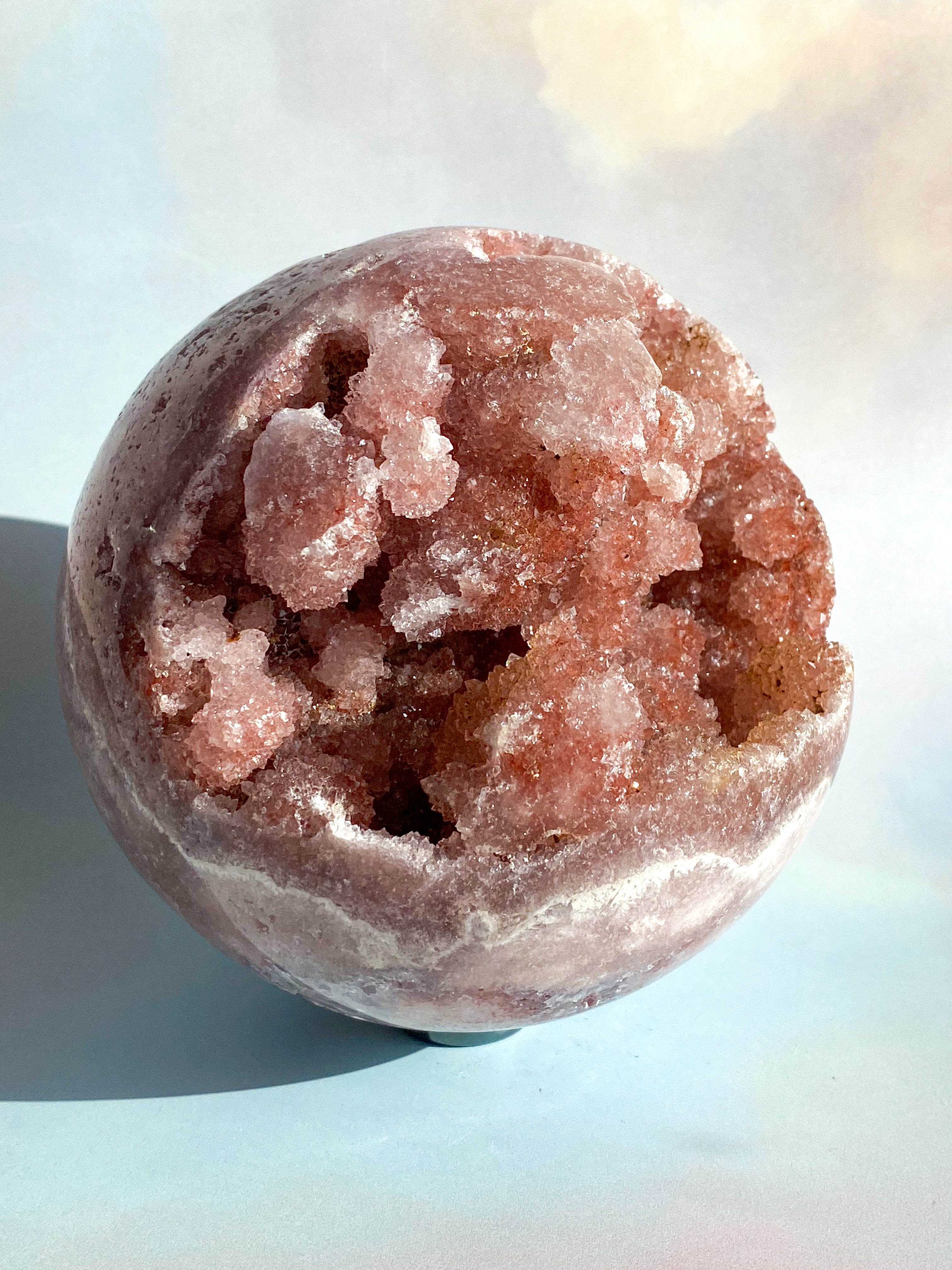 Druzy Pink Ametyst Kugle (Nr. 1) - Eksklusiv kvalitet