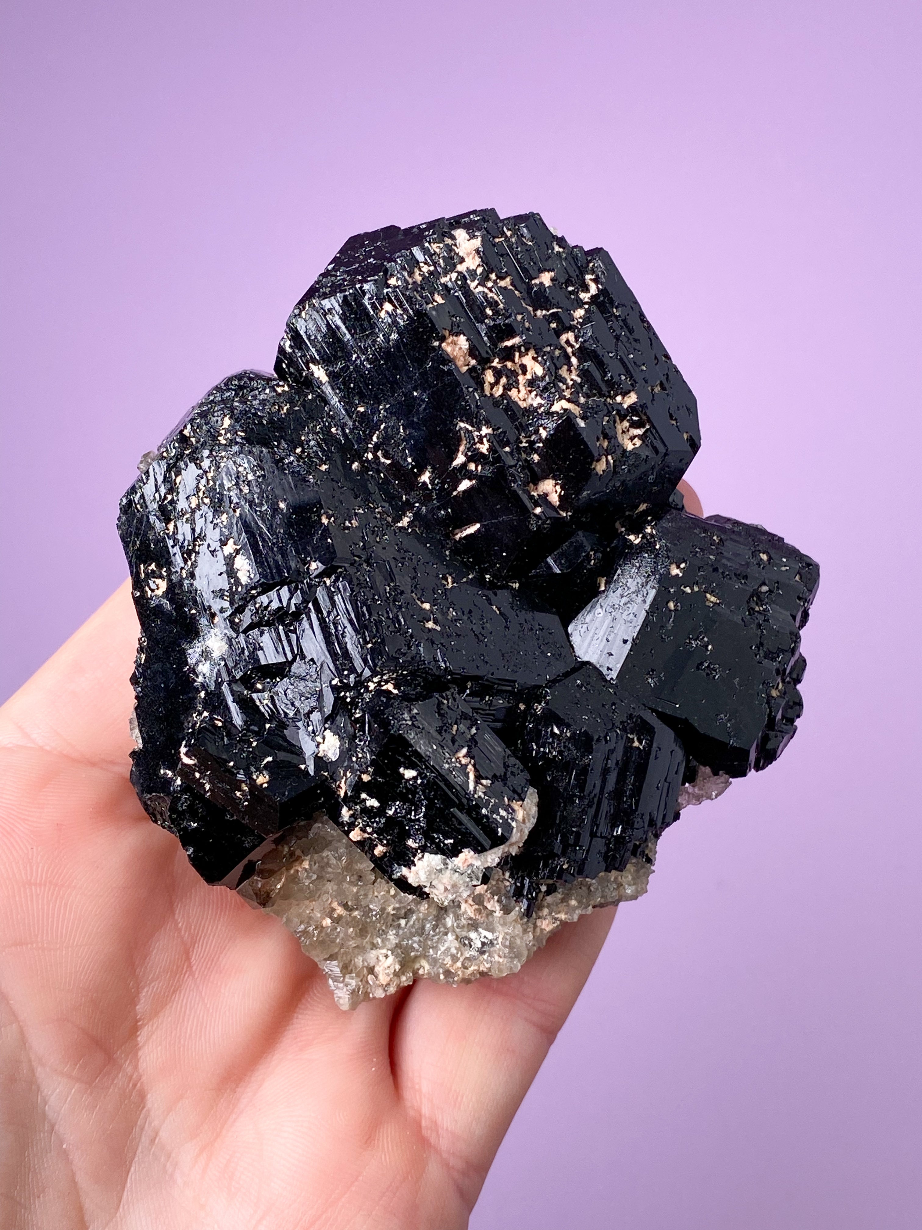 Svart turmalinkluster (nr 1)