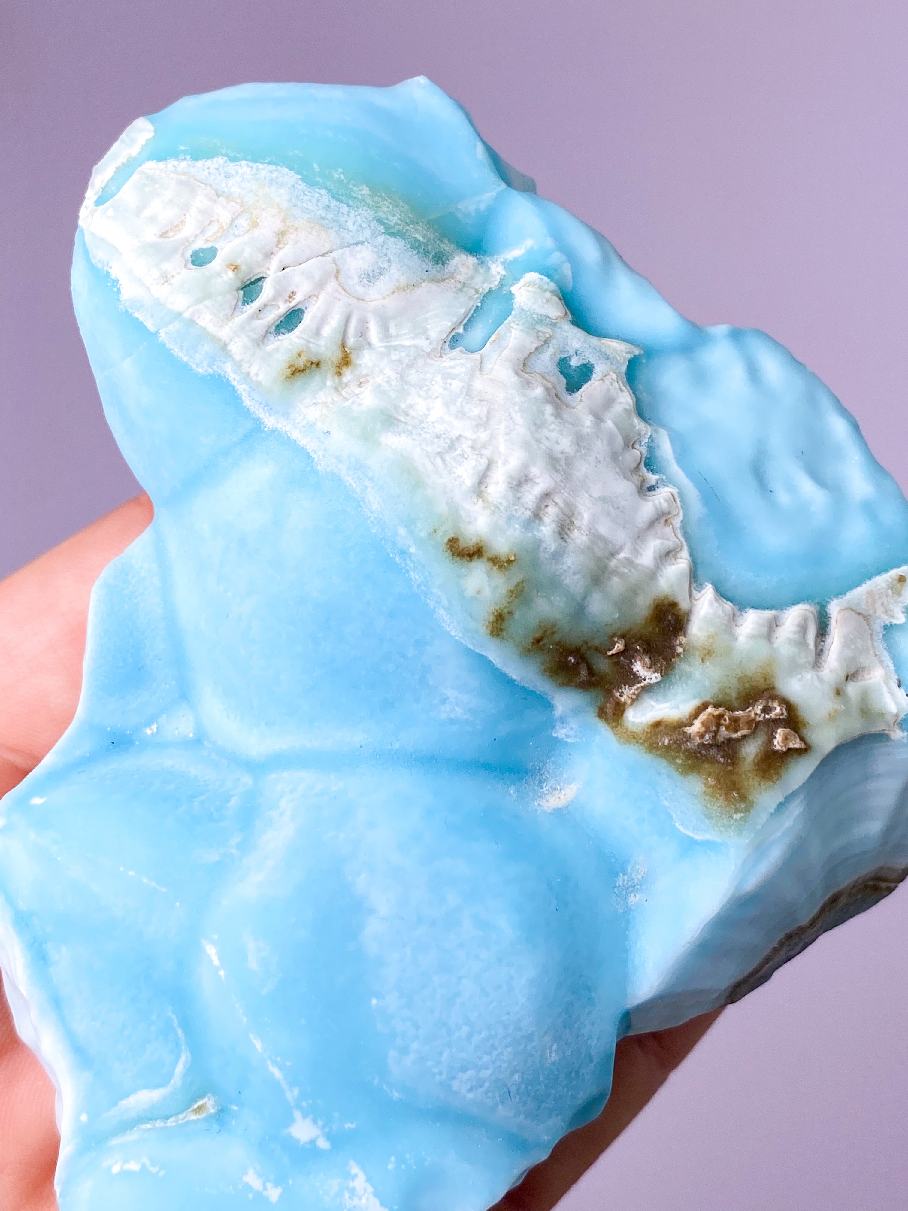 Blå aragonitkluster (nr 18)