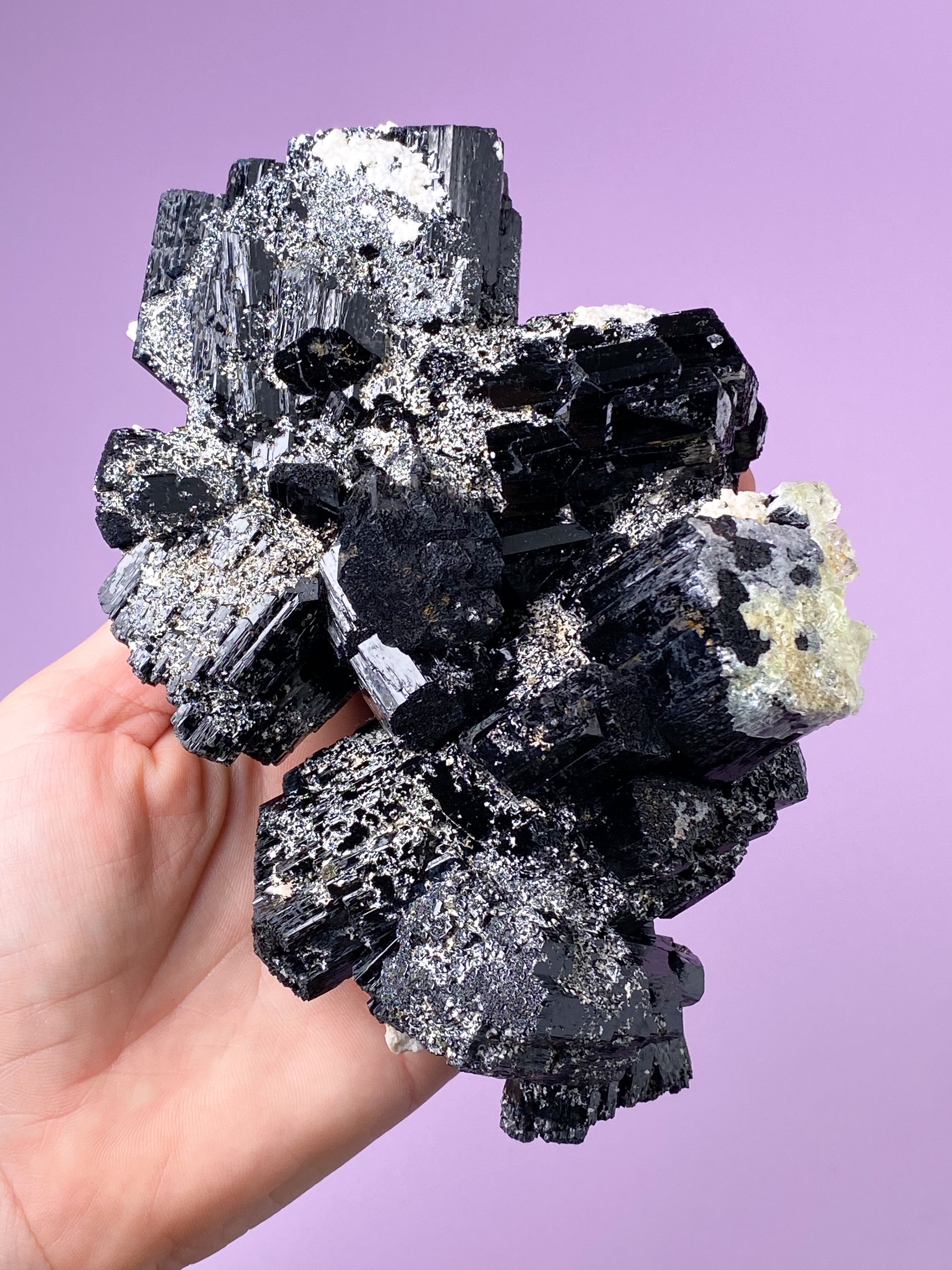 Svart turmalinkluster (nr 1)