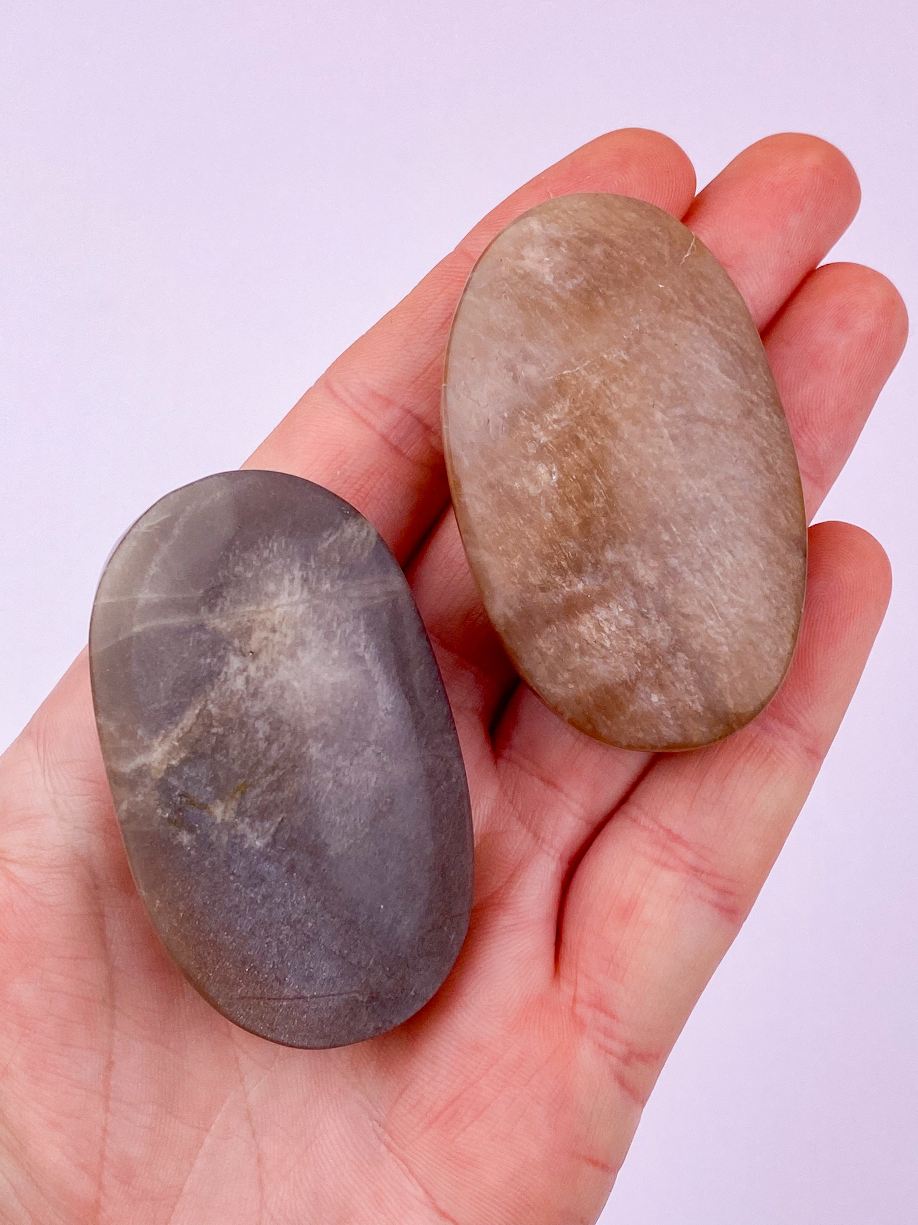 Fersken Månesten Med Solsten Palmstone