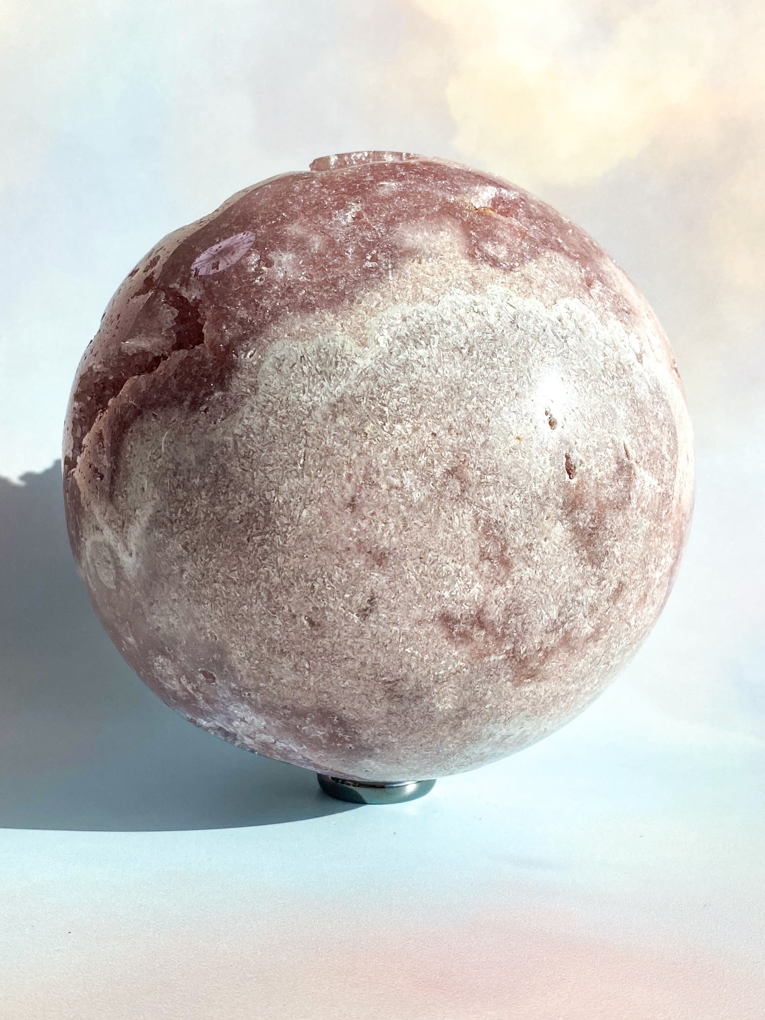Druzy Pink Ametyst Kugle (Nr. 1) - Eksklusiv kvalitet