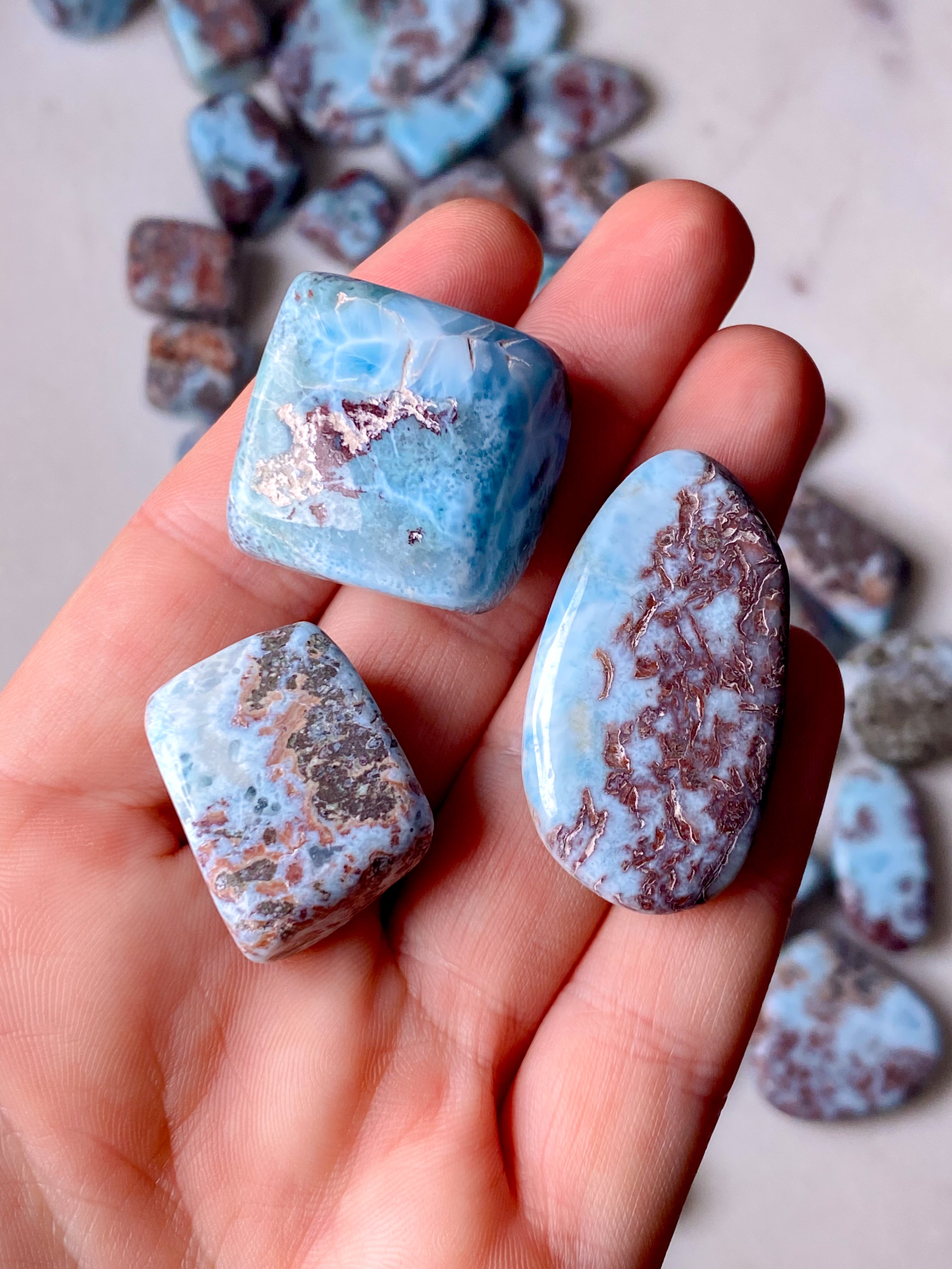 Larimar Polerad - B-Kvalitet