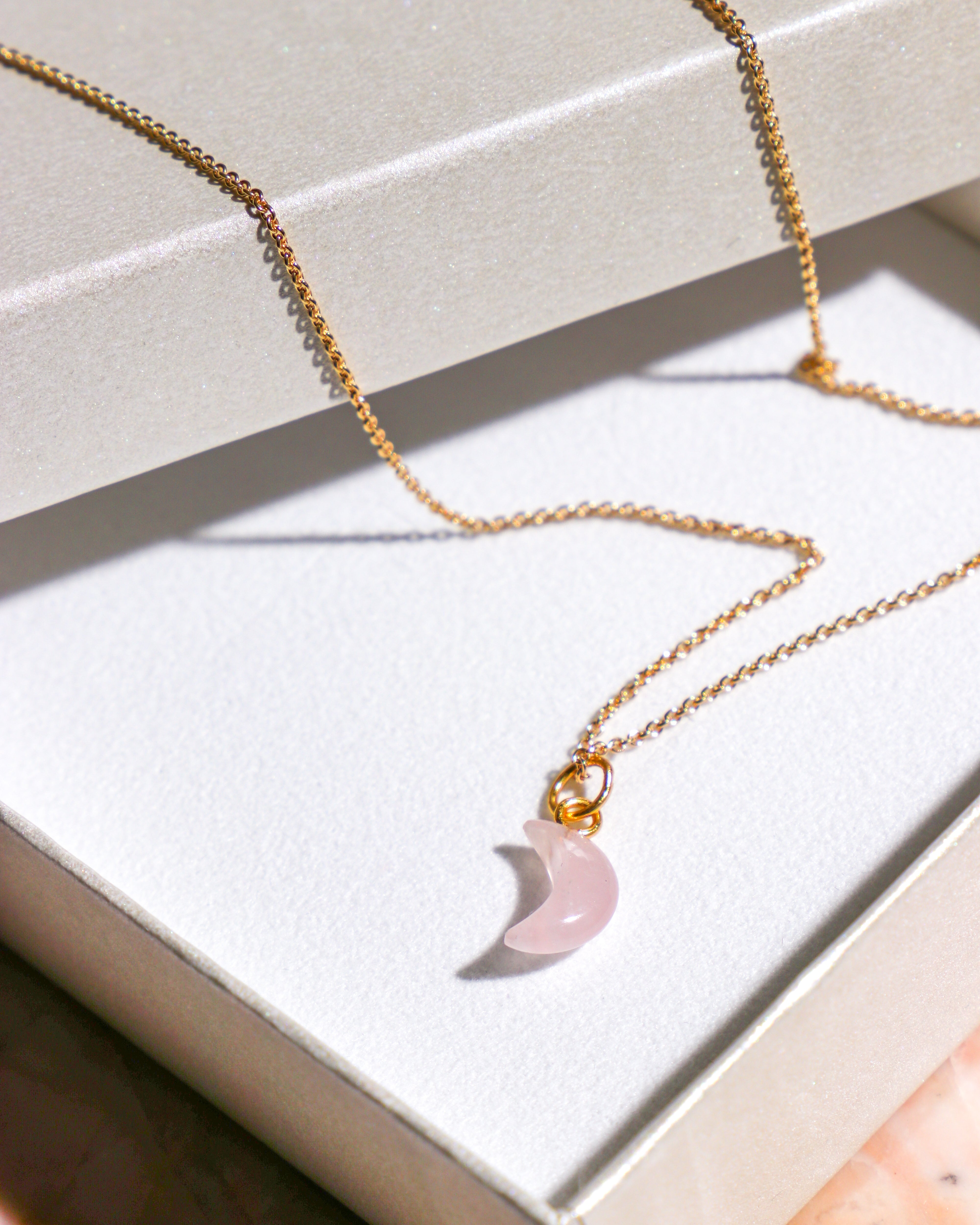 Mini Månhalsband (Rosenkvarts)