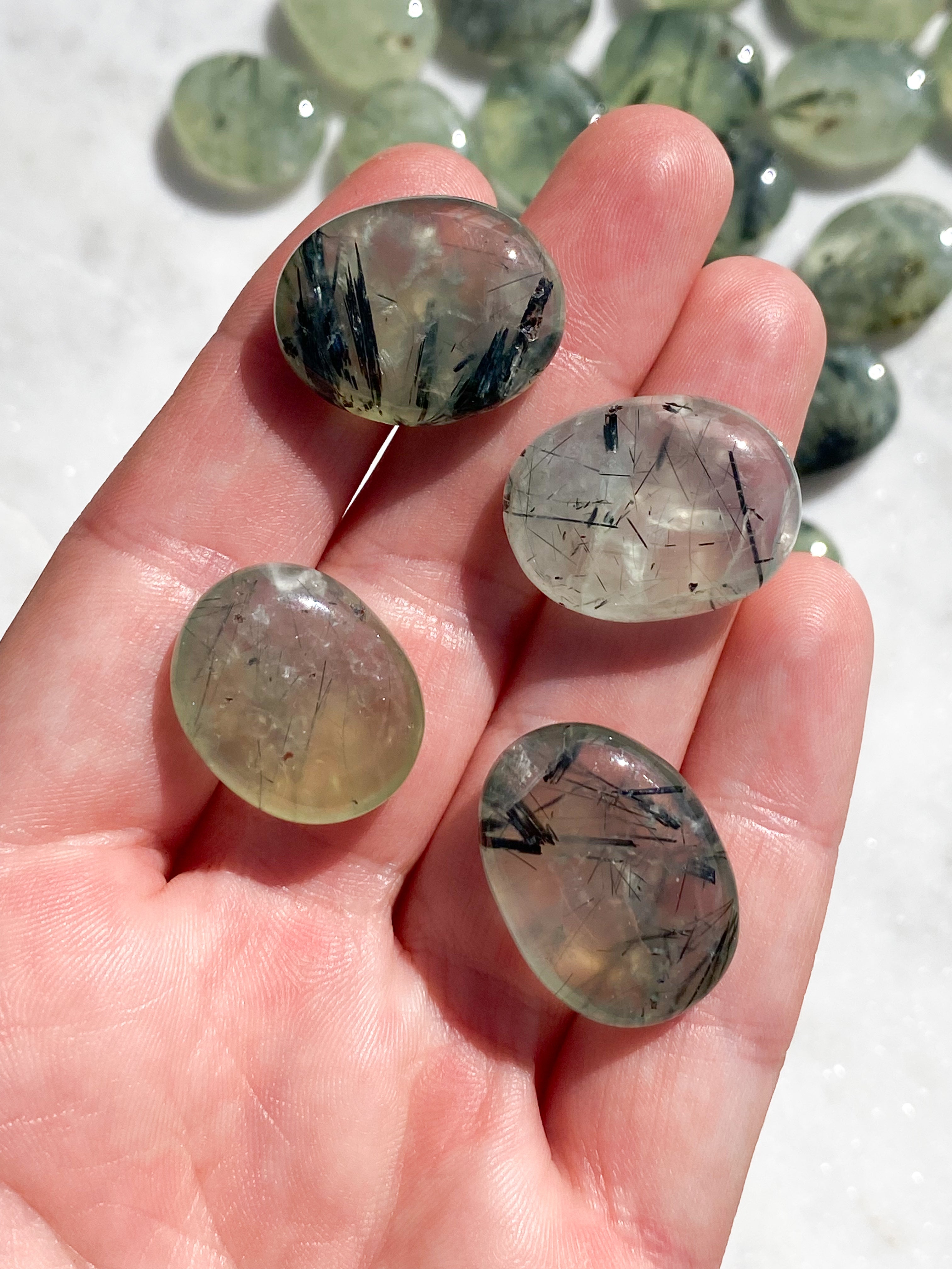 Prehnit Amulett Ficksten