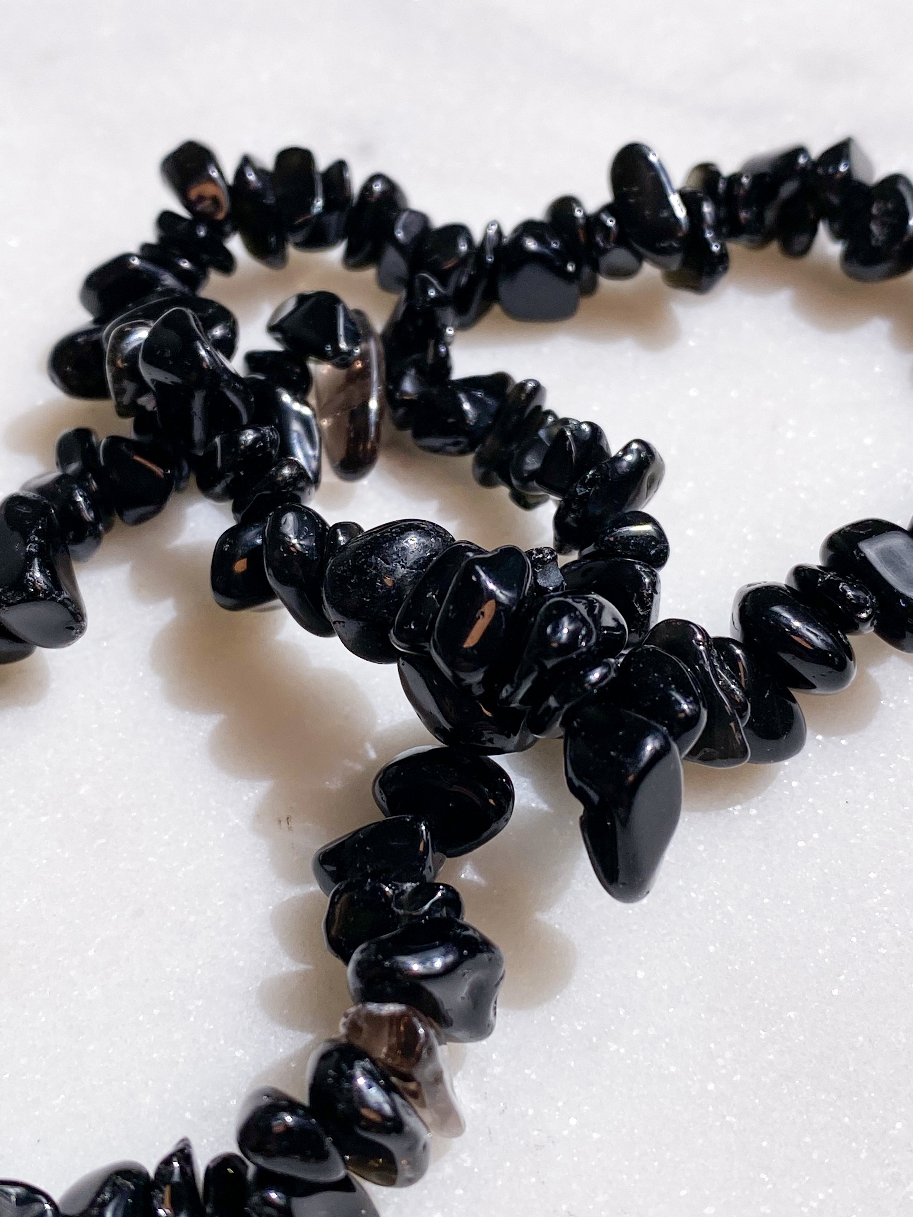 Obsidian Chip Armband