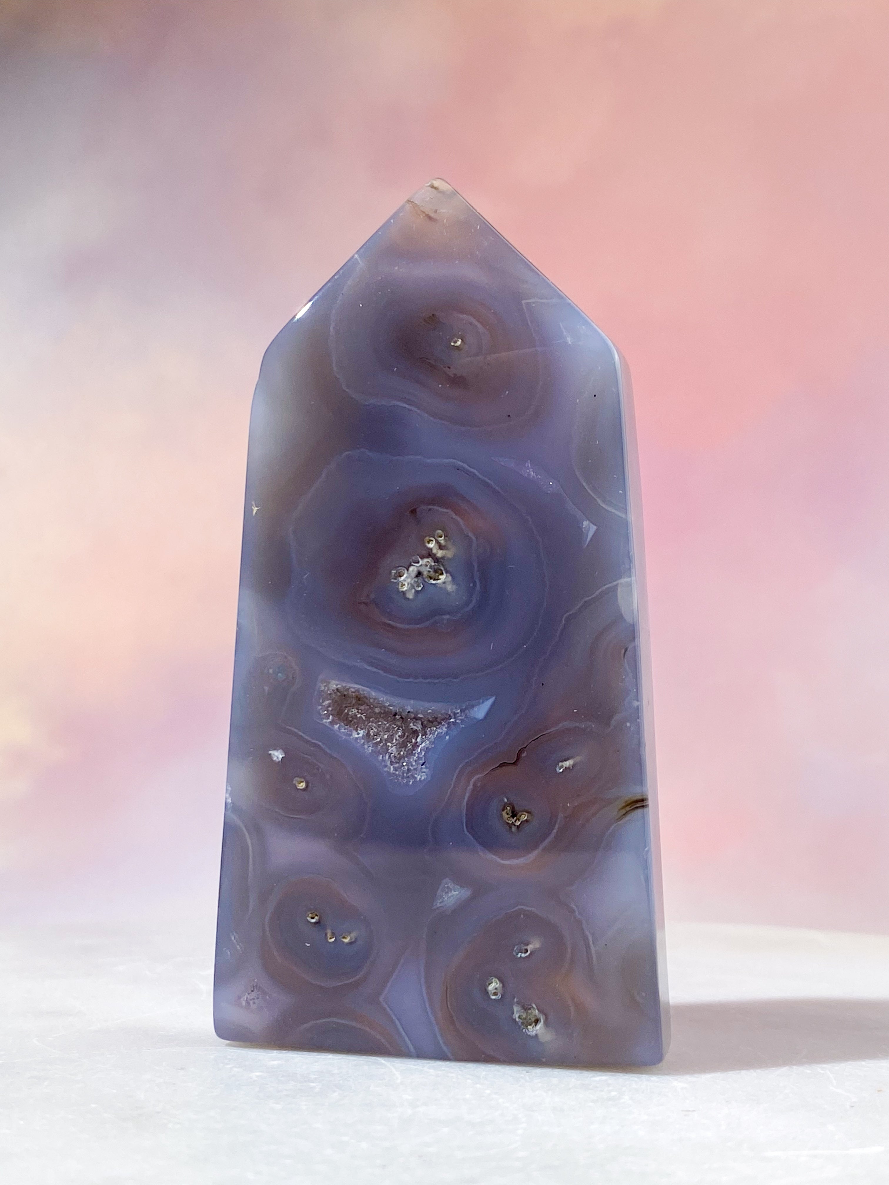Druzy Agat Polerad Torn (Nr. 10)