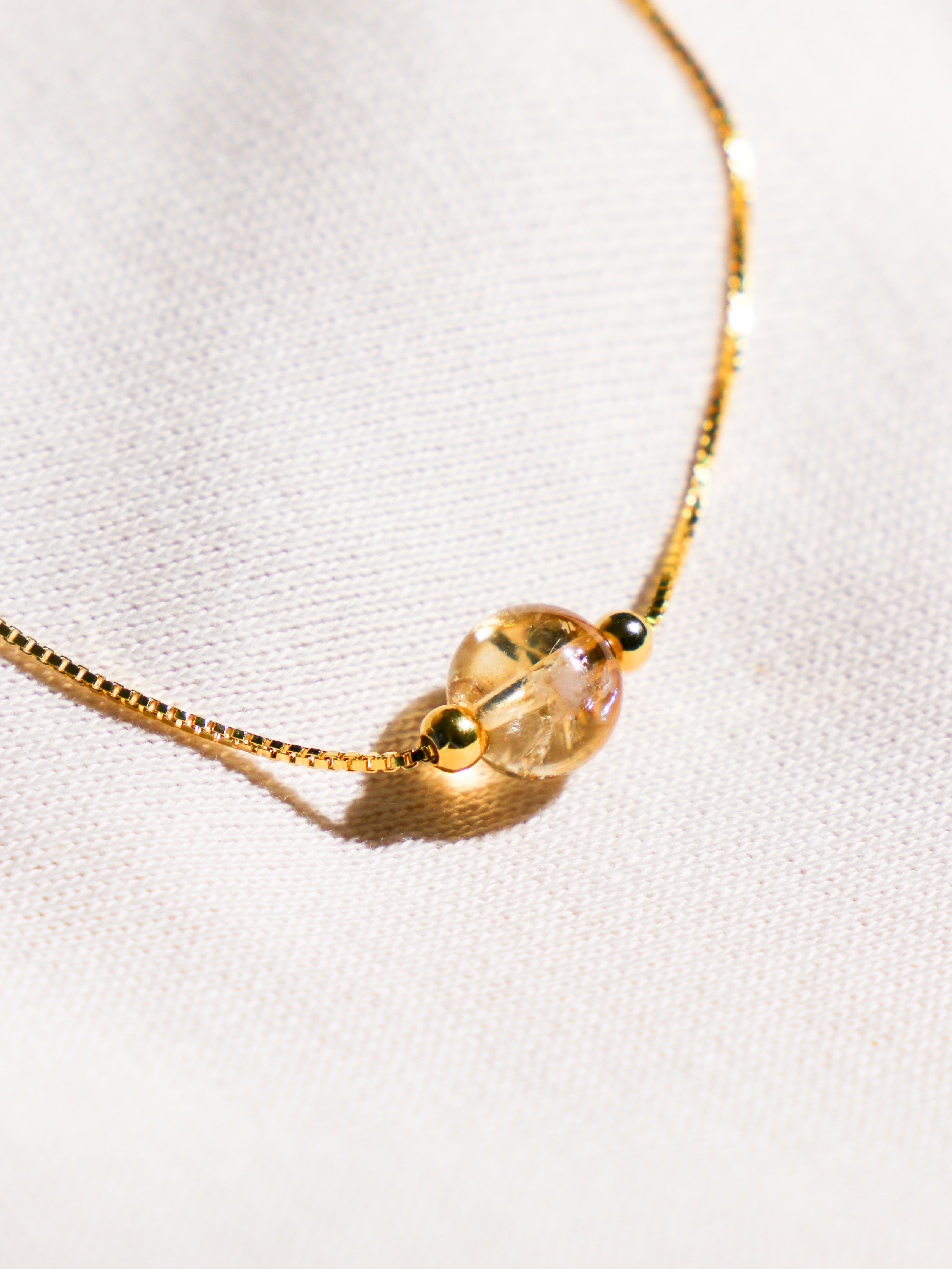 Akvamarin - Petite Heart - Guld