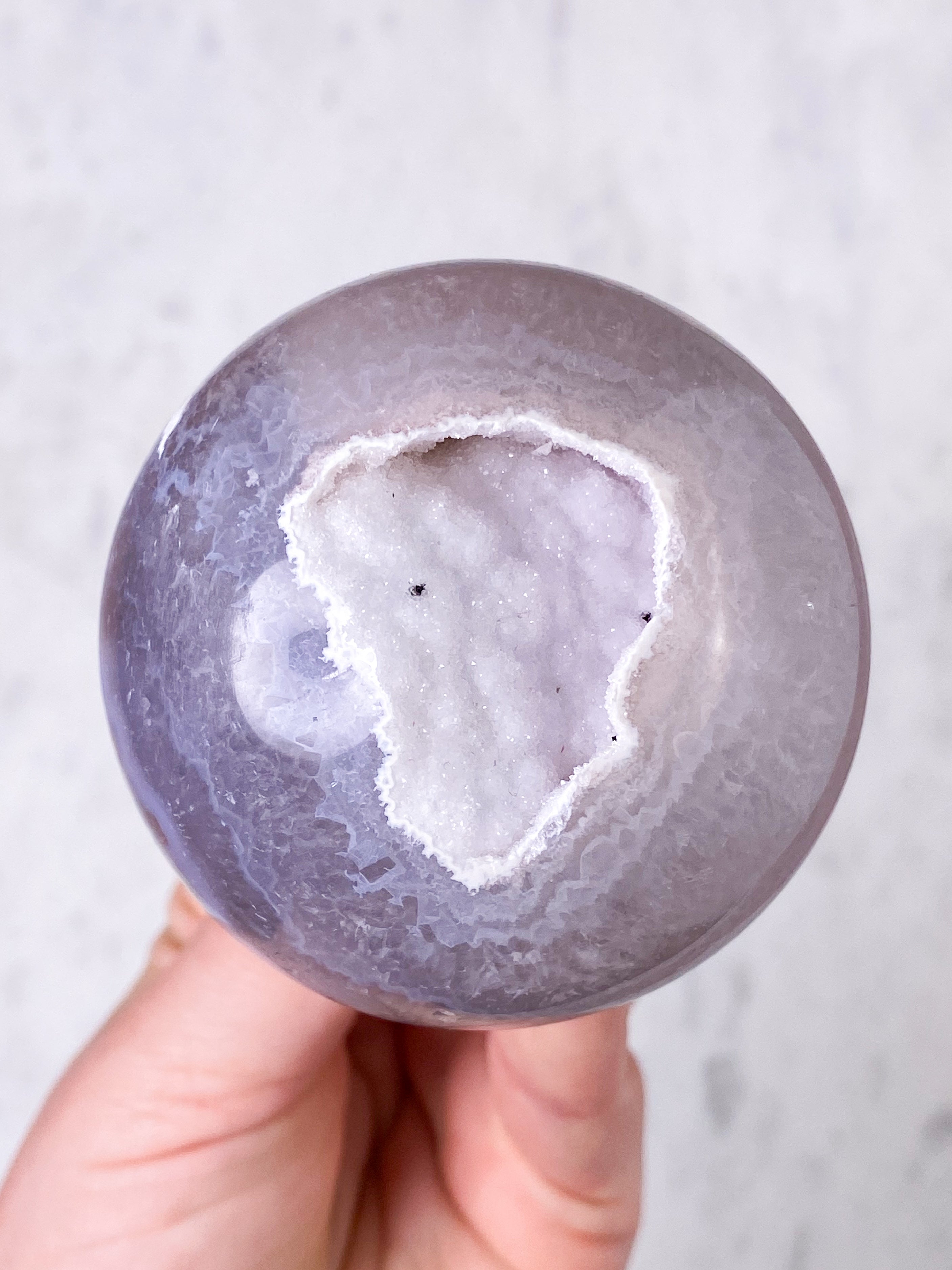 Druzy Agat Kugle (Nr. 5)