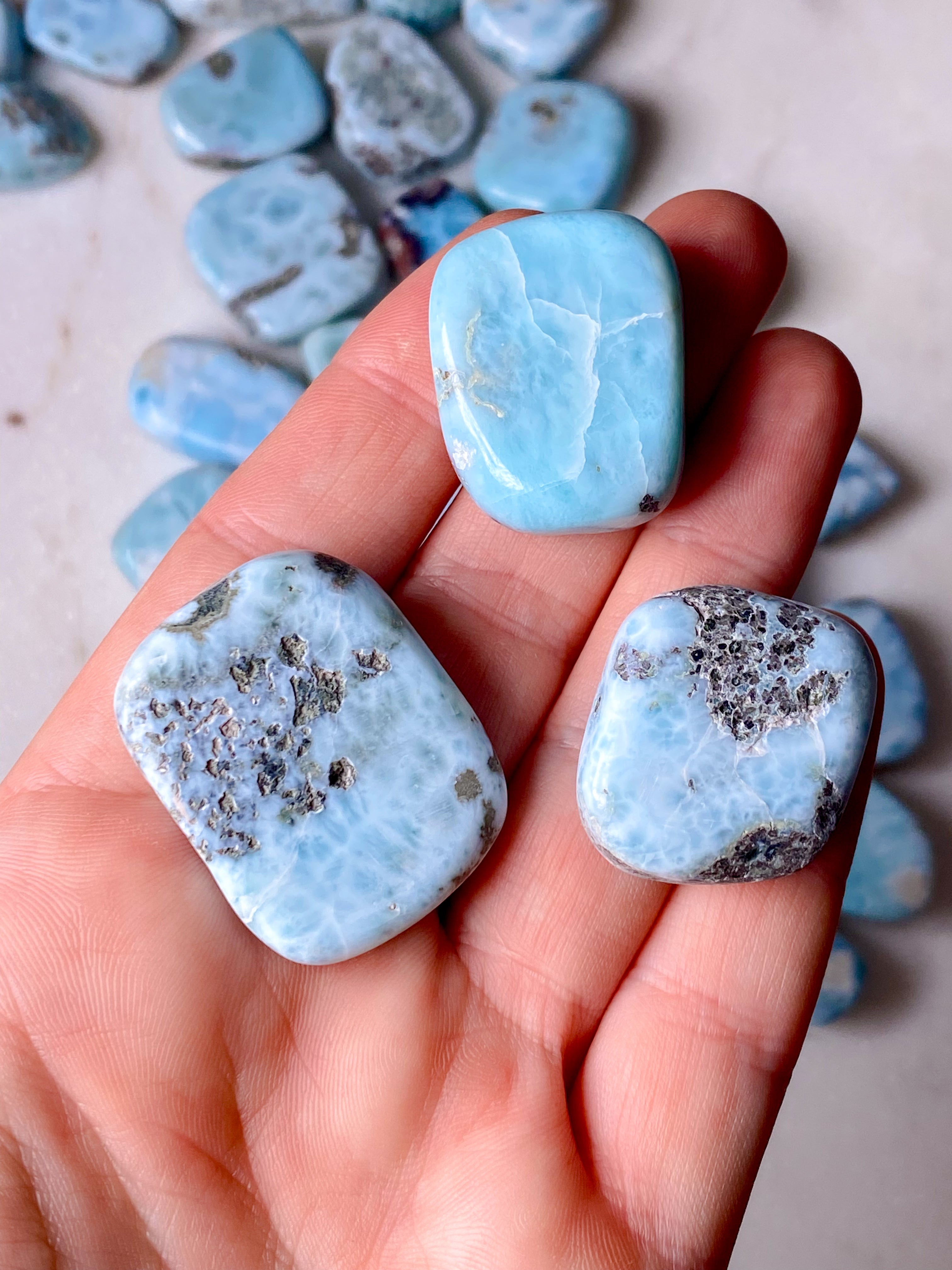 Larimar Polerad - A-Kvalitet