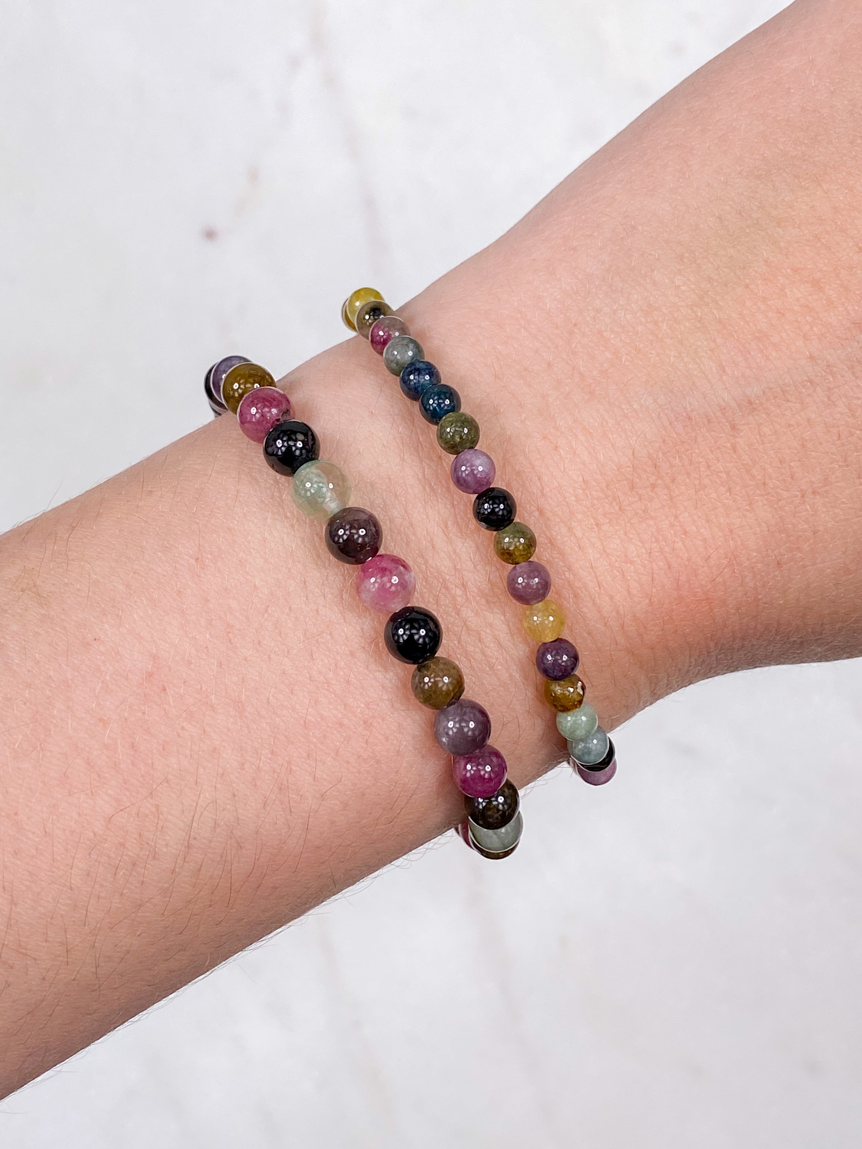 Regnbue Turmalin Armbånd