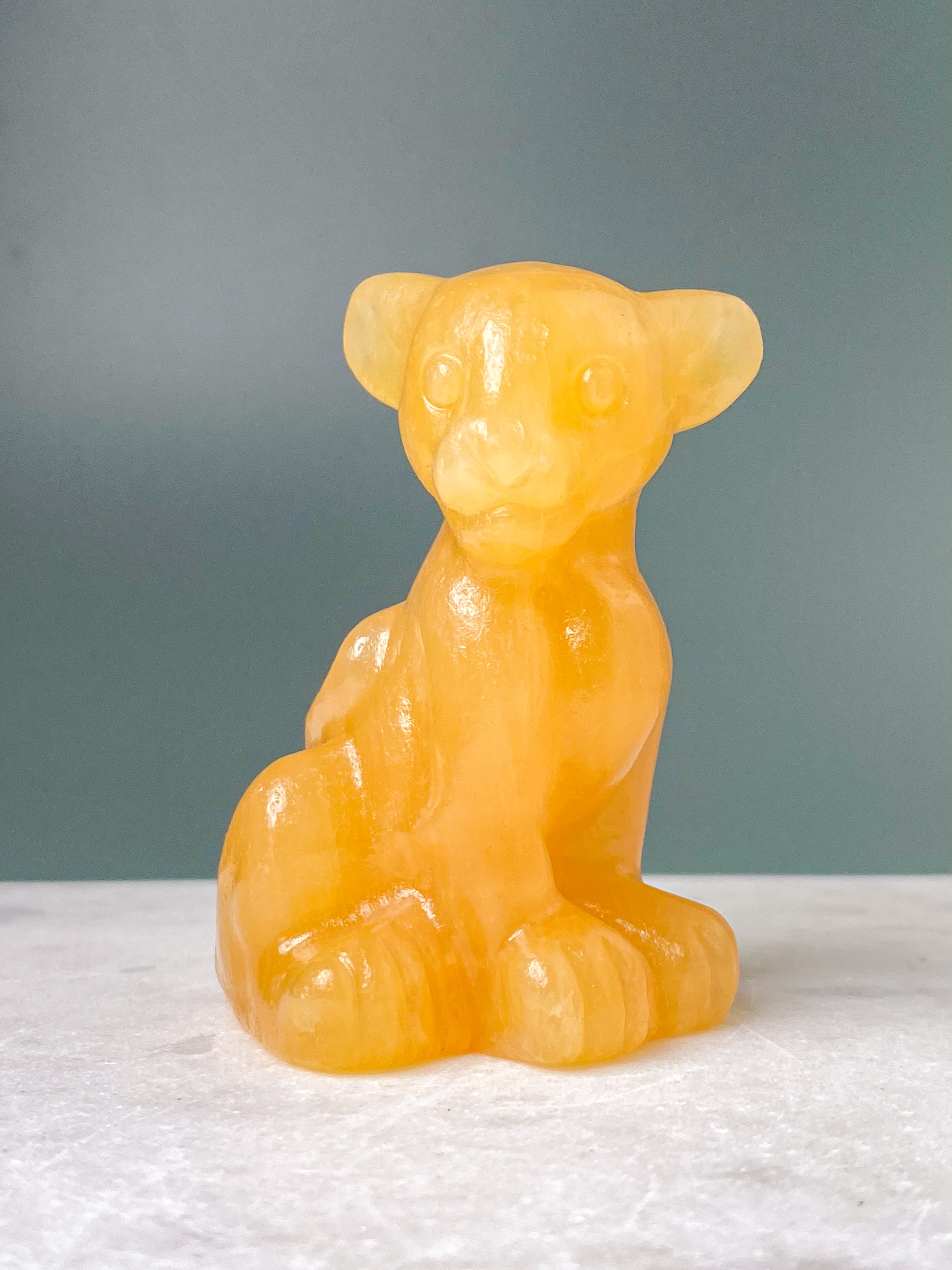 Orange kalcitpumpa med band