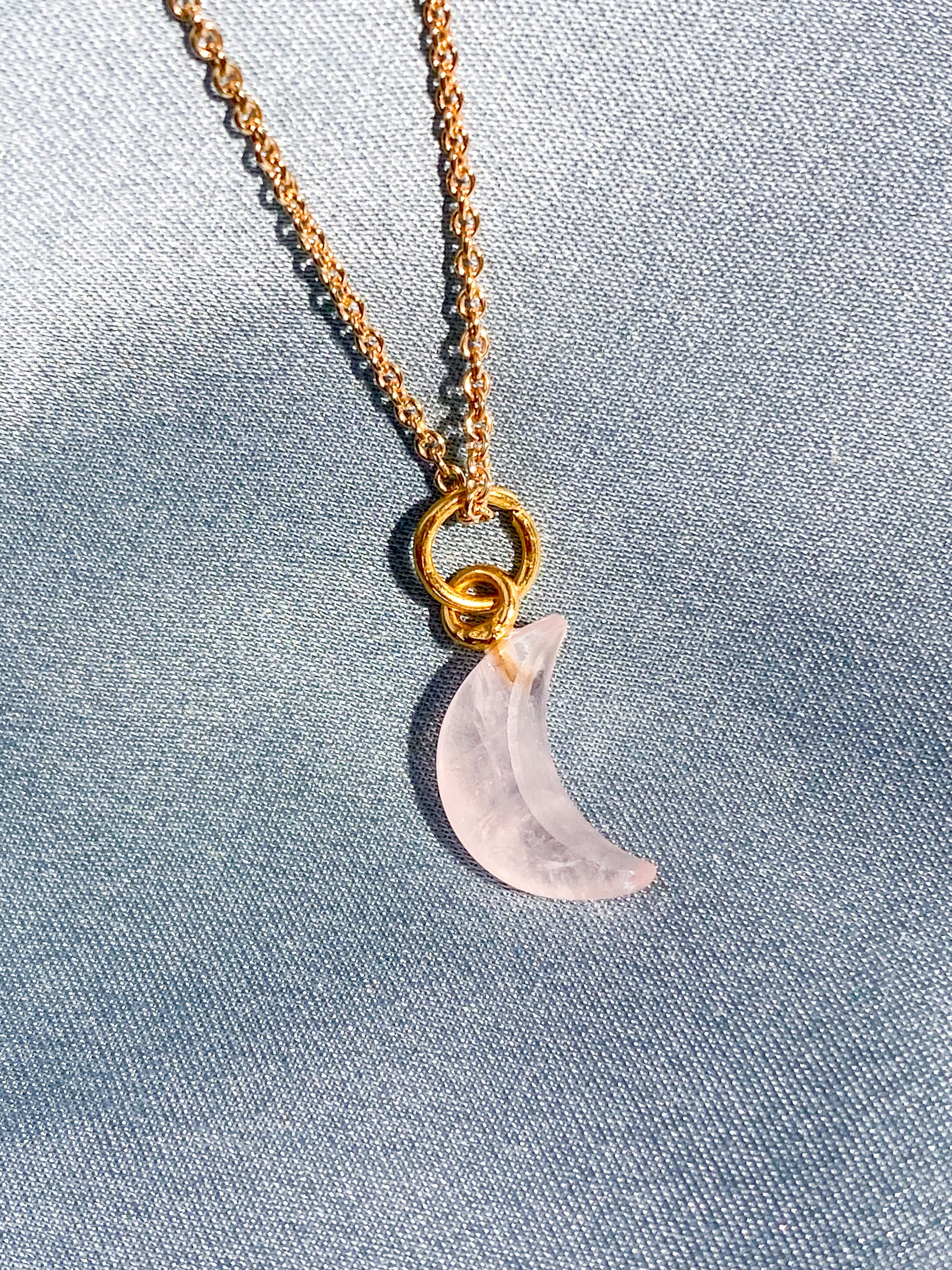 Mini Månhalsband (Rosenkvarts)