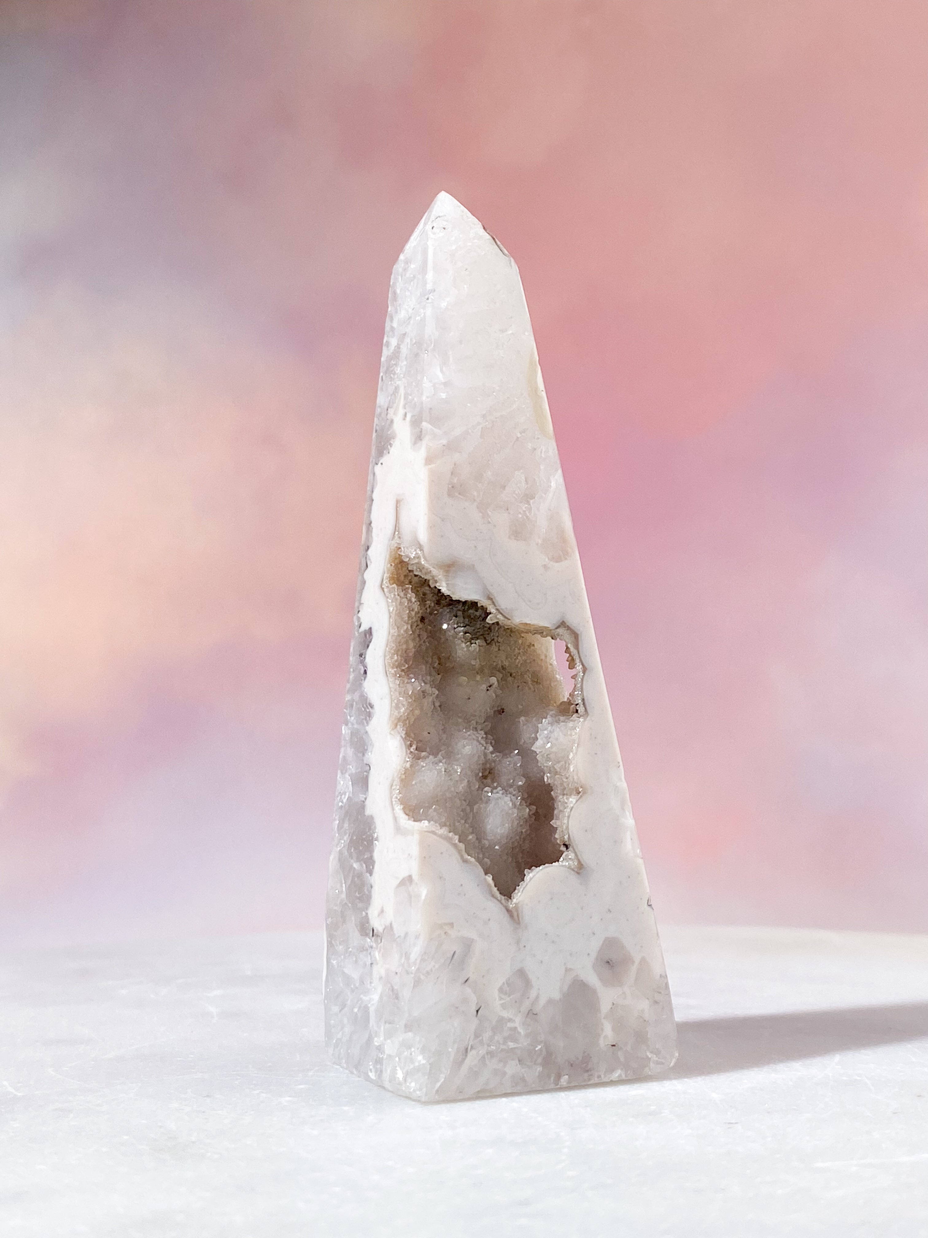 Druzy Agat Tårn (Nr. 26)