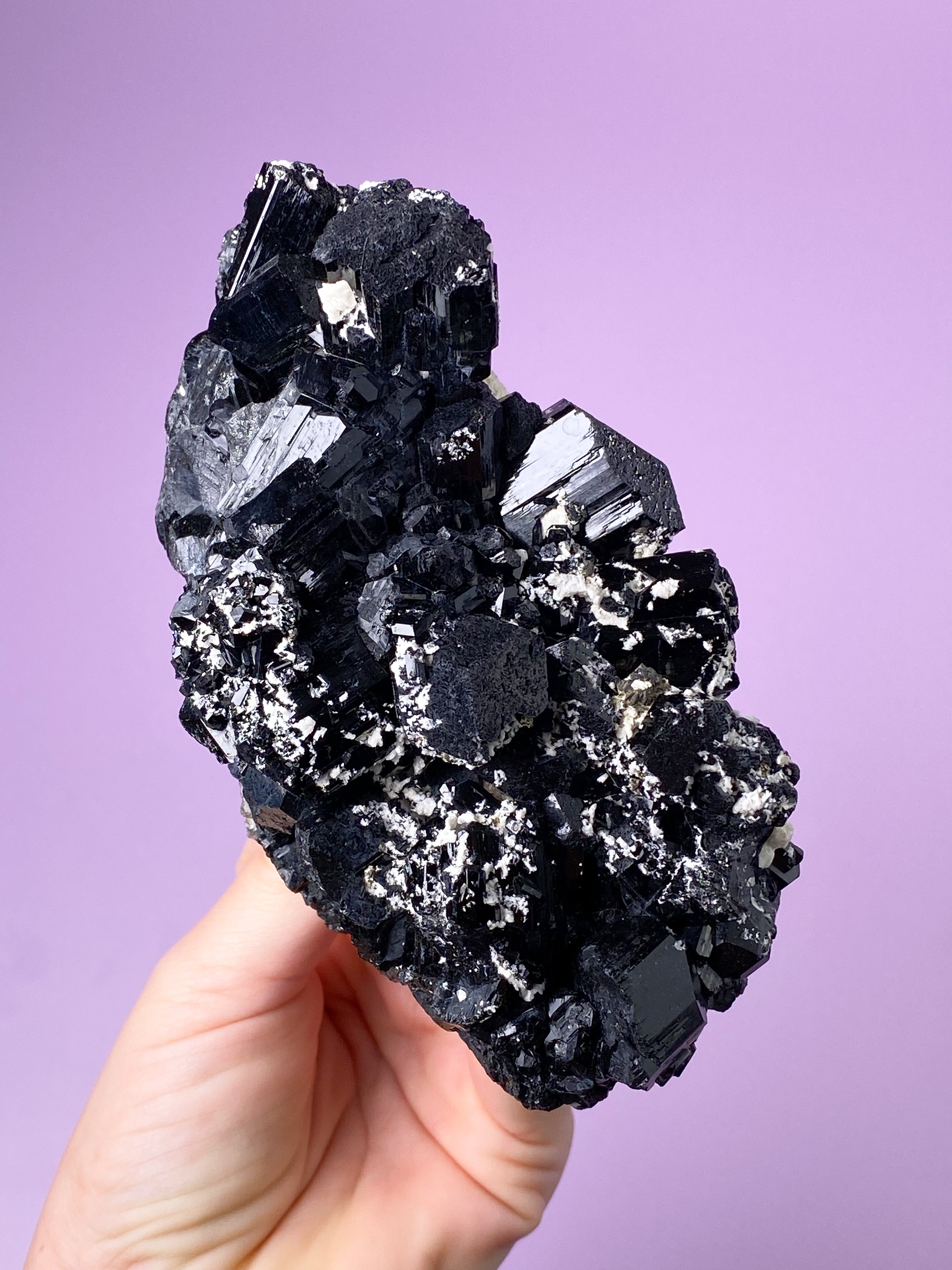 Svart turmalinkluster (nr 1)