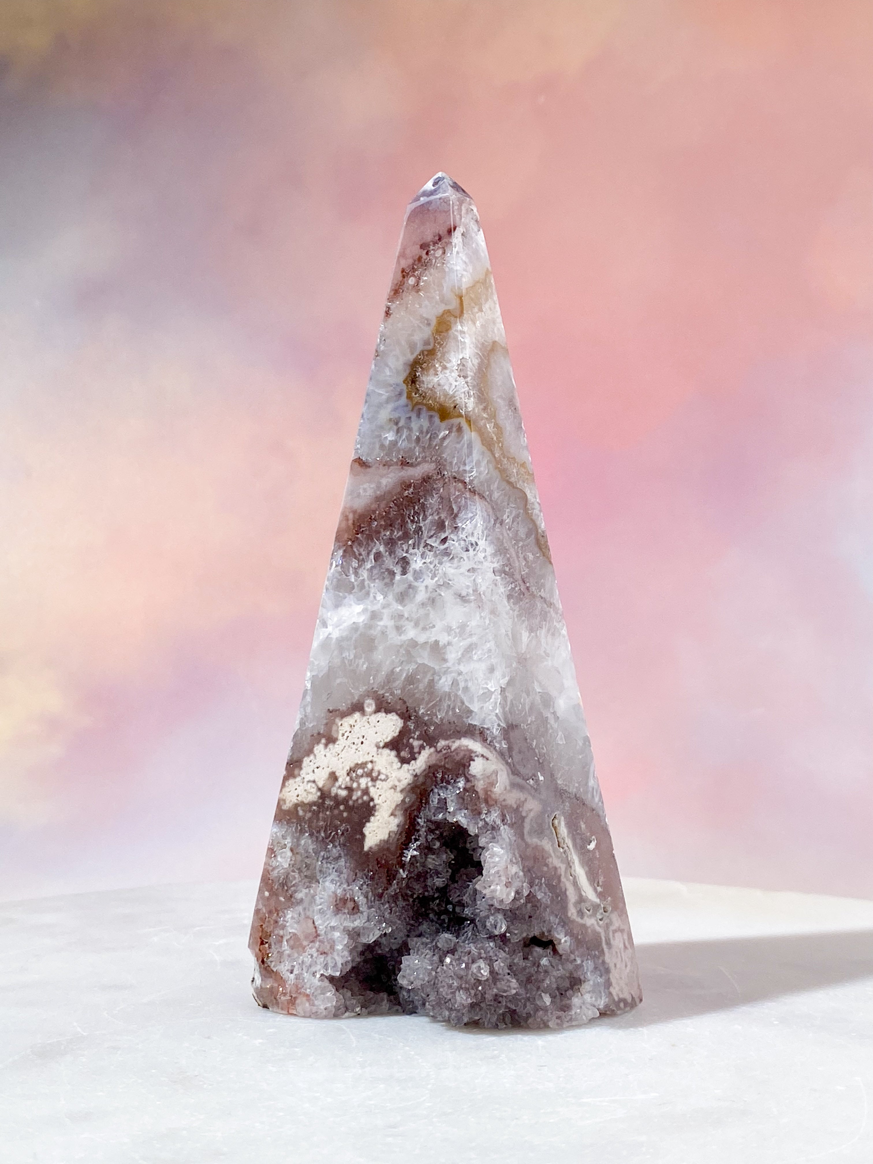 Druzy Agat Tårn (Nr. 24)