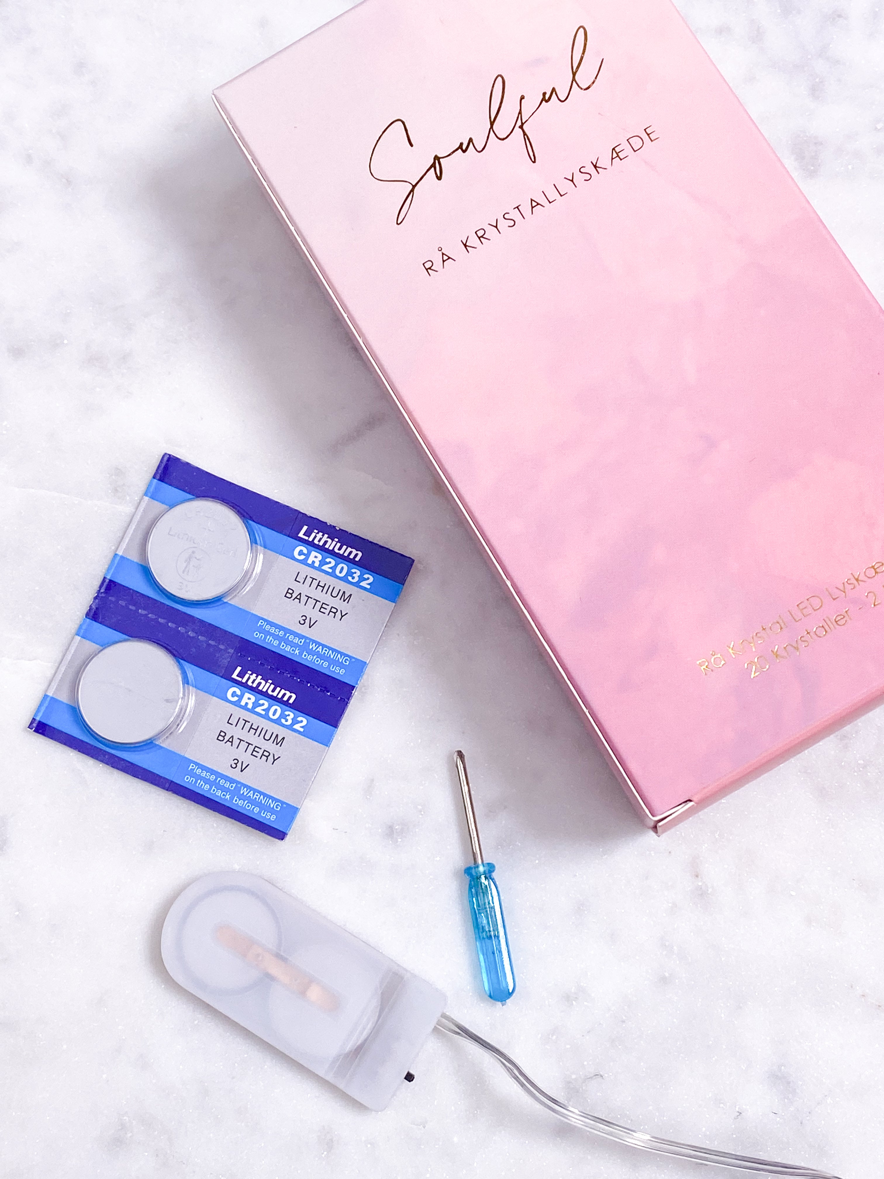 OUTLET - Ametyst LED Krystal Lyskæde, Læs Beskrivelsen