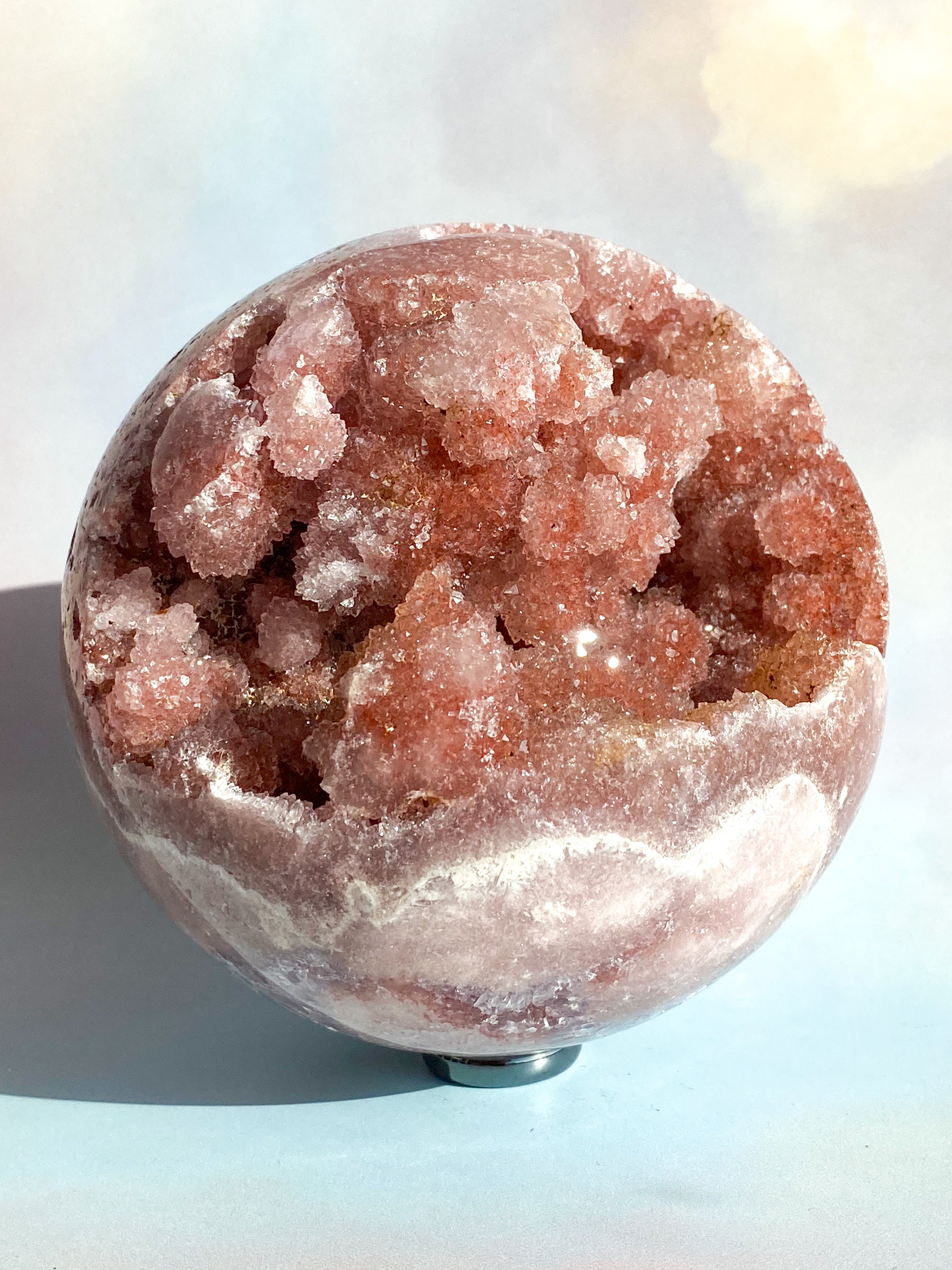 Druzy Pink Ametyst Kugle (Nr. 1) - Eksklusiv kvalitet
