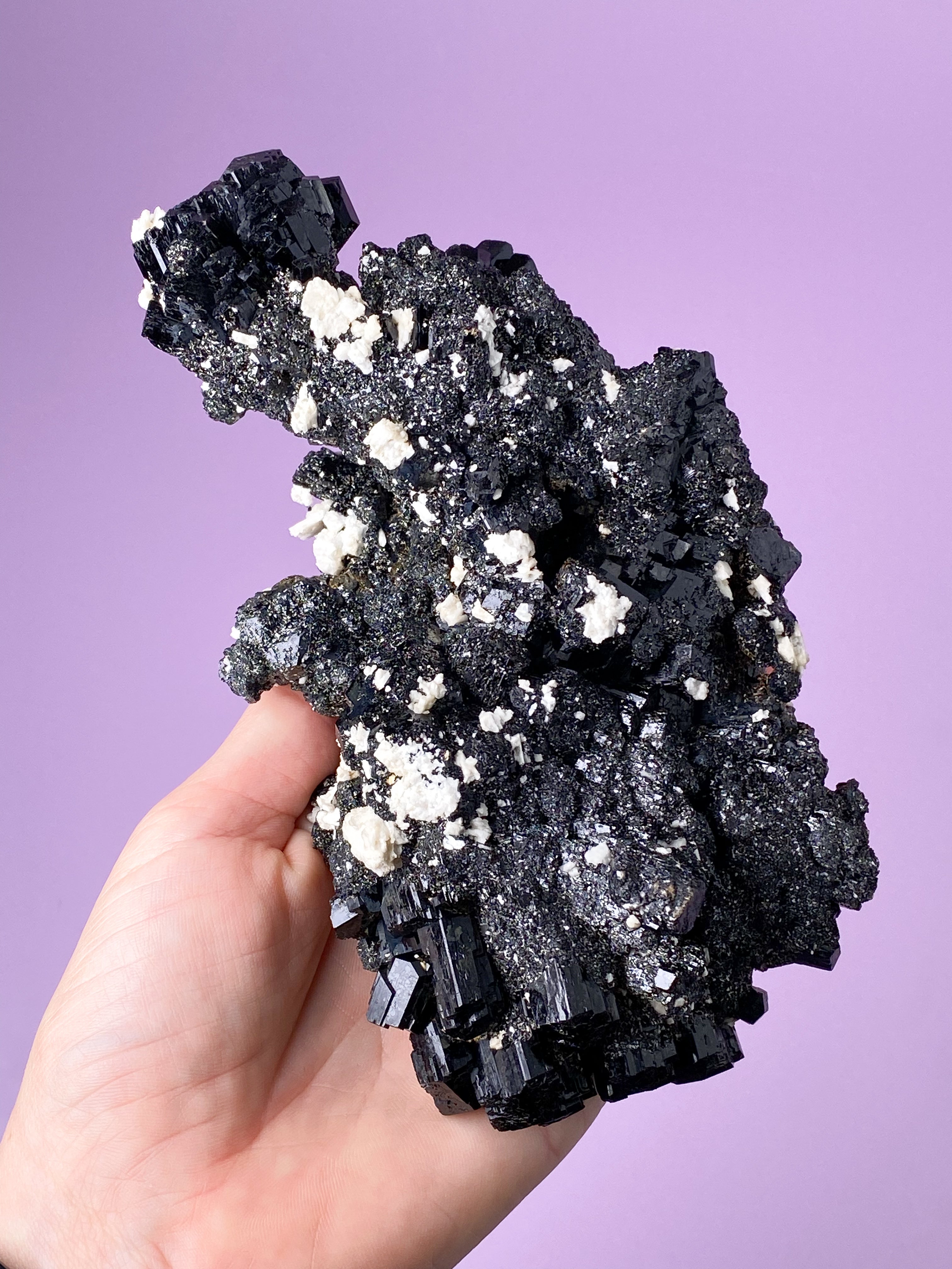 Svart turmalinkluster (nr 1)