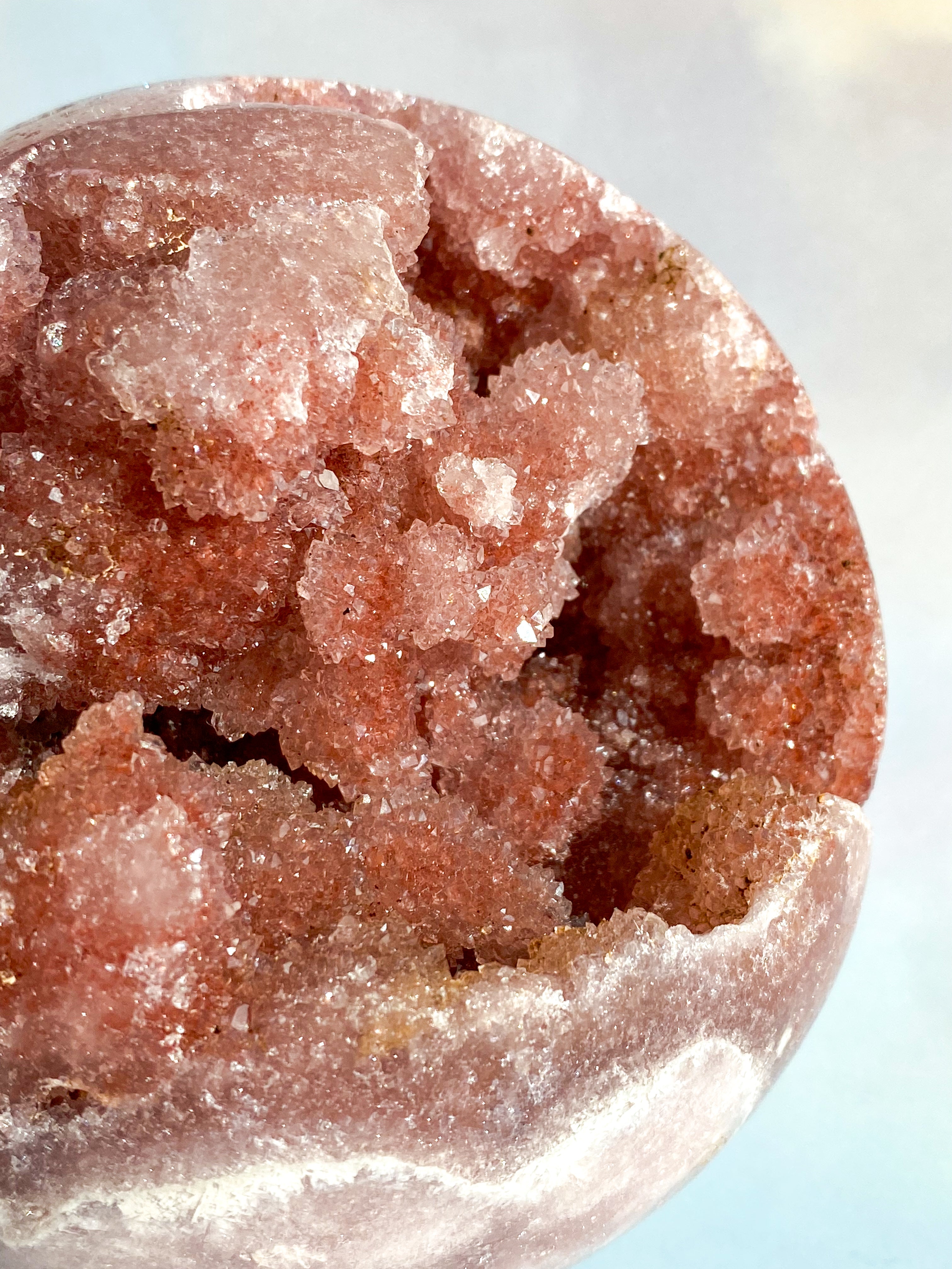 Druzy Pink Ametyst Kugle (Nr. 1) - Eksklusiv kvalitet