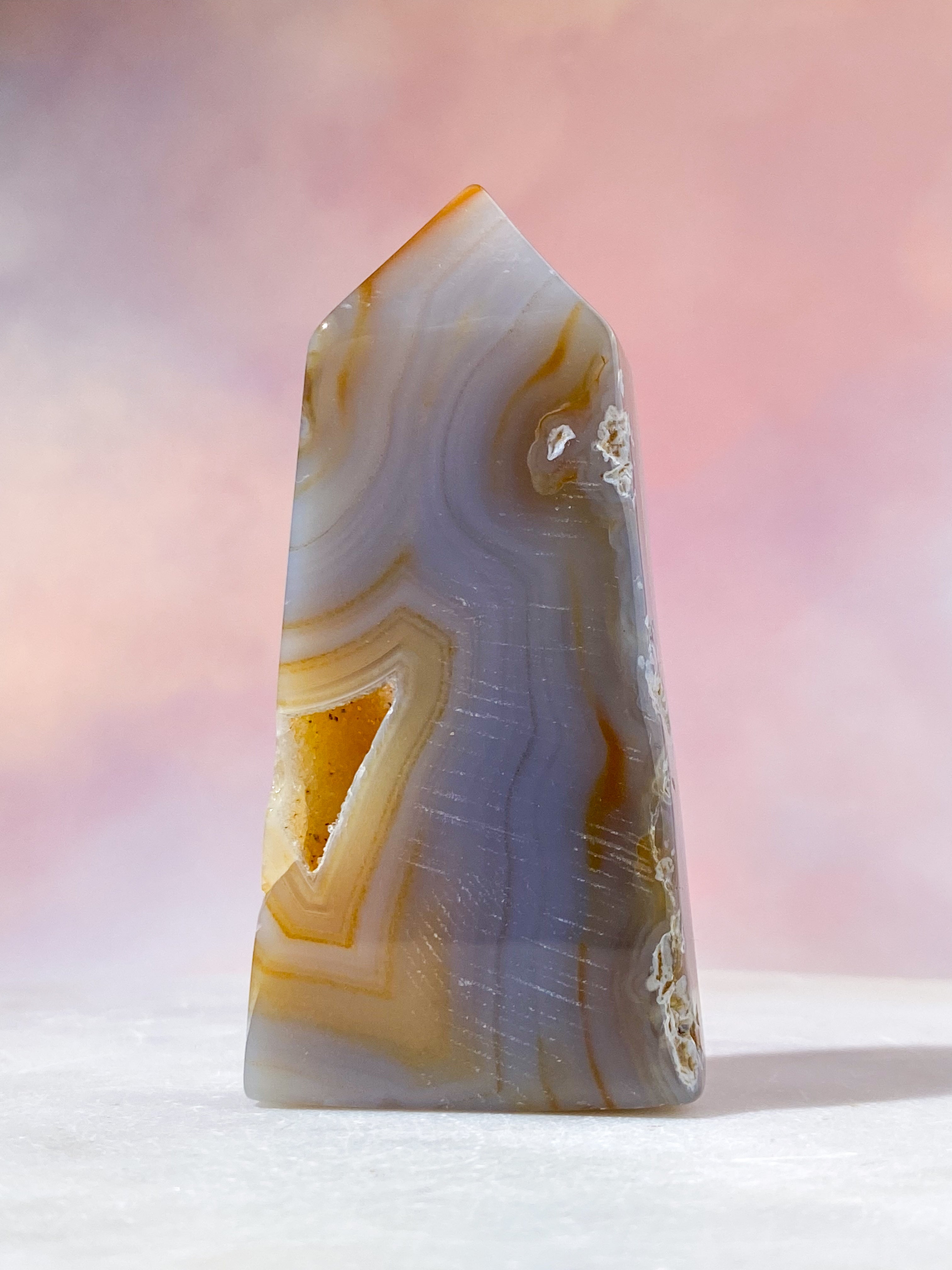 Druzy Agat Polerad Torn (Nr. 16)