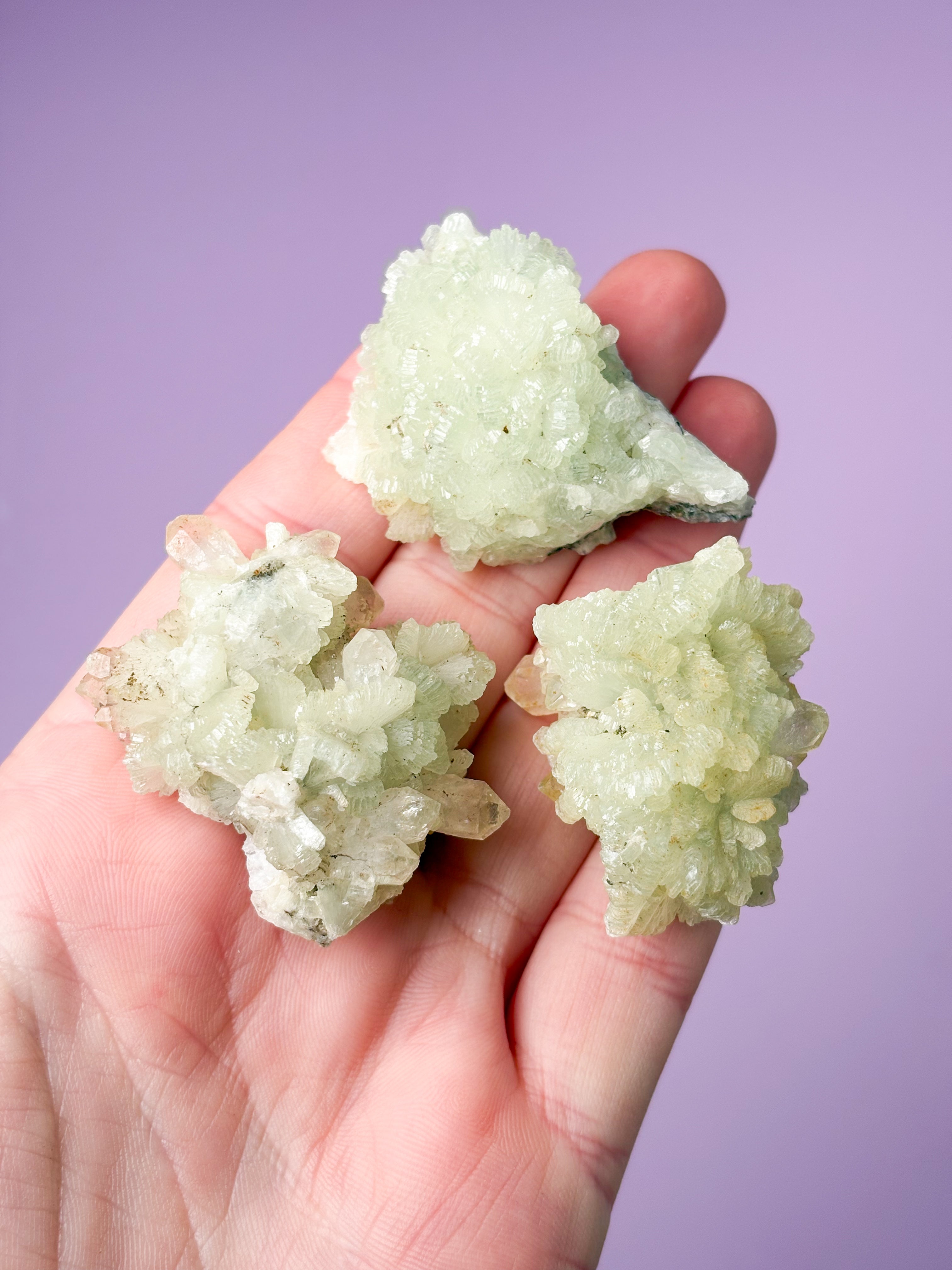 OUTLET - Ljus Prehnit-kluster