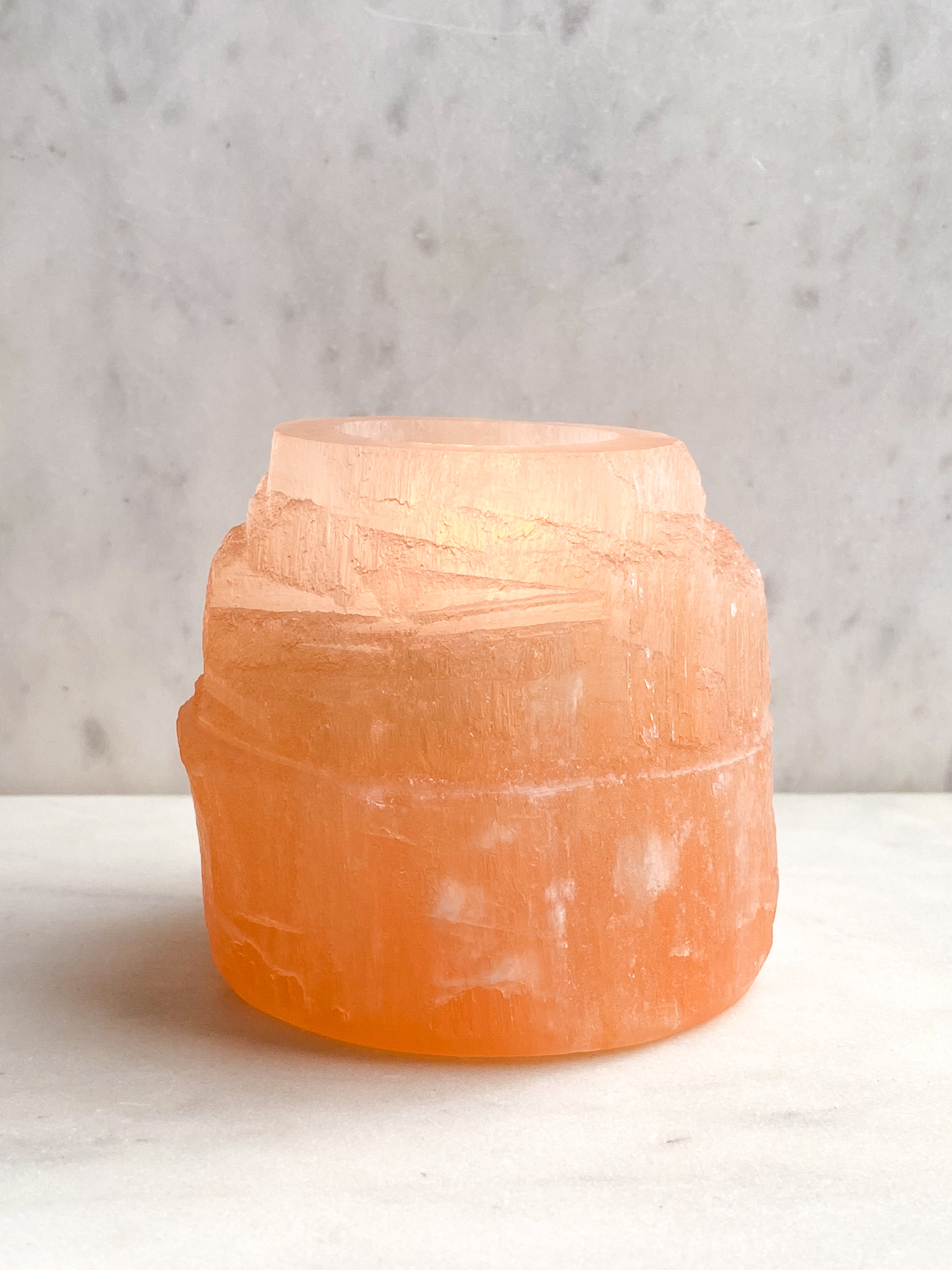 SELENITE RAW FIREFACE HOLDER