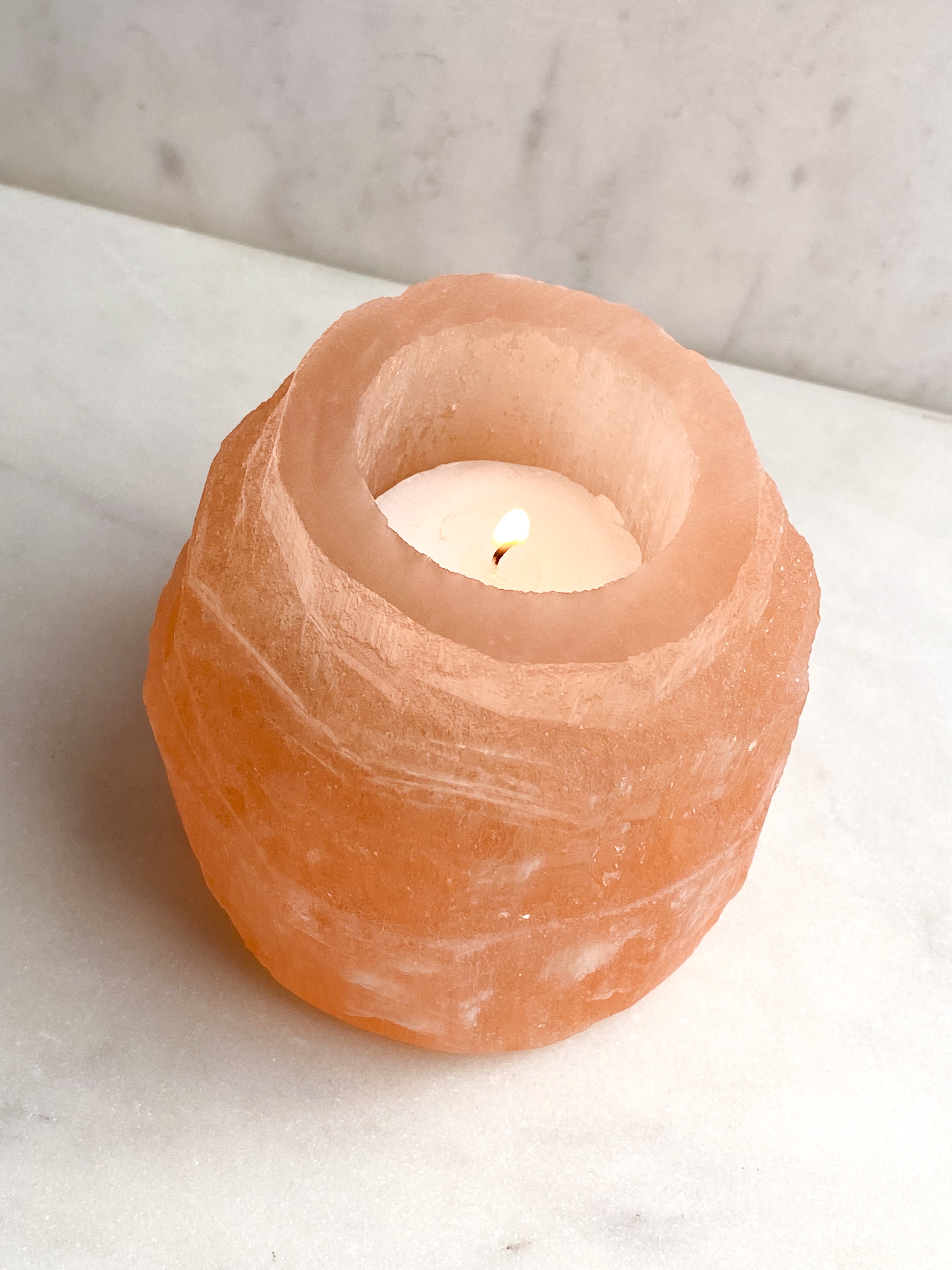 SELENITE RAW FIREFACE HOLDER
