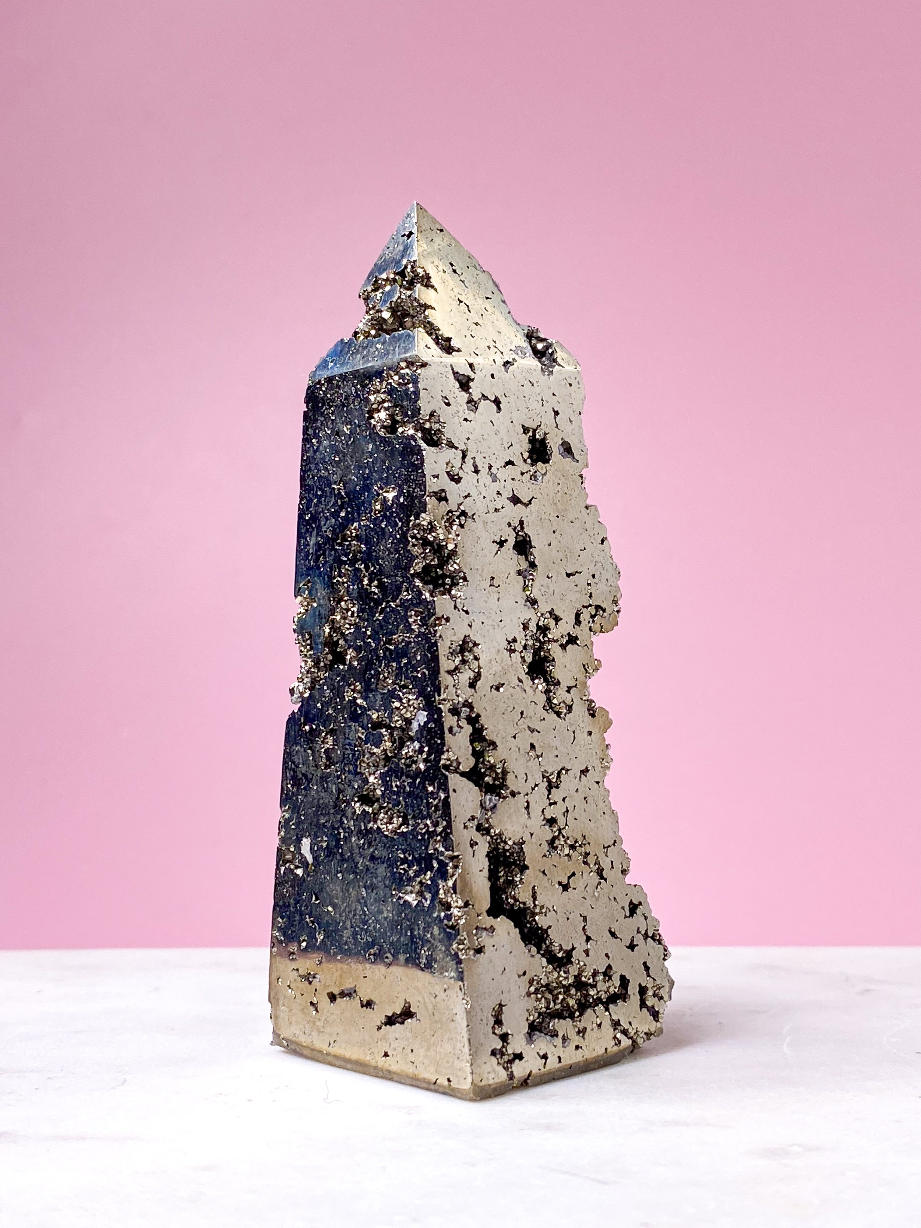 Druzy Pyrit Tårn (Nr. 17)