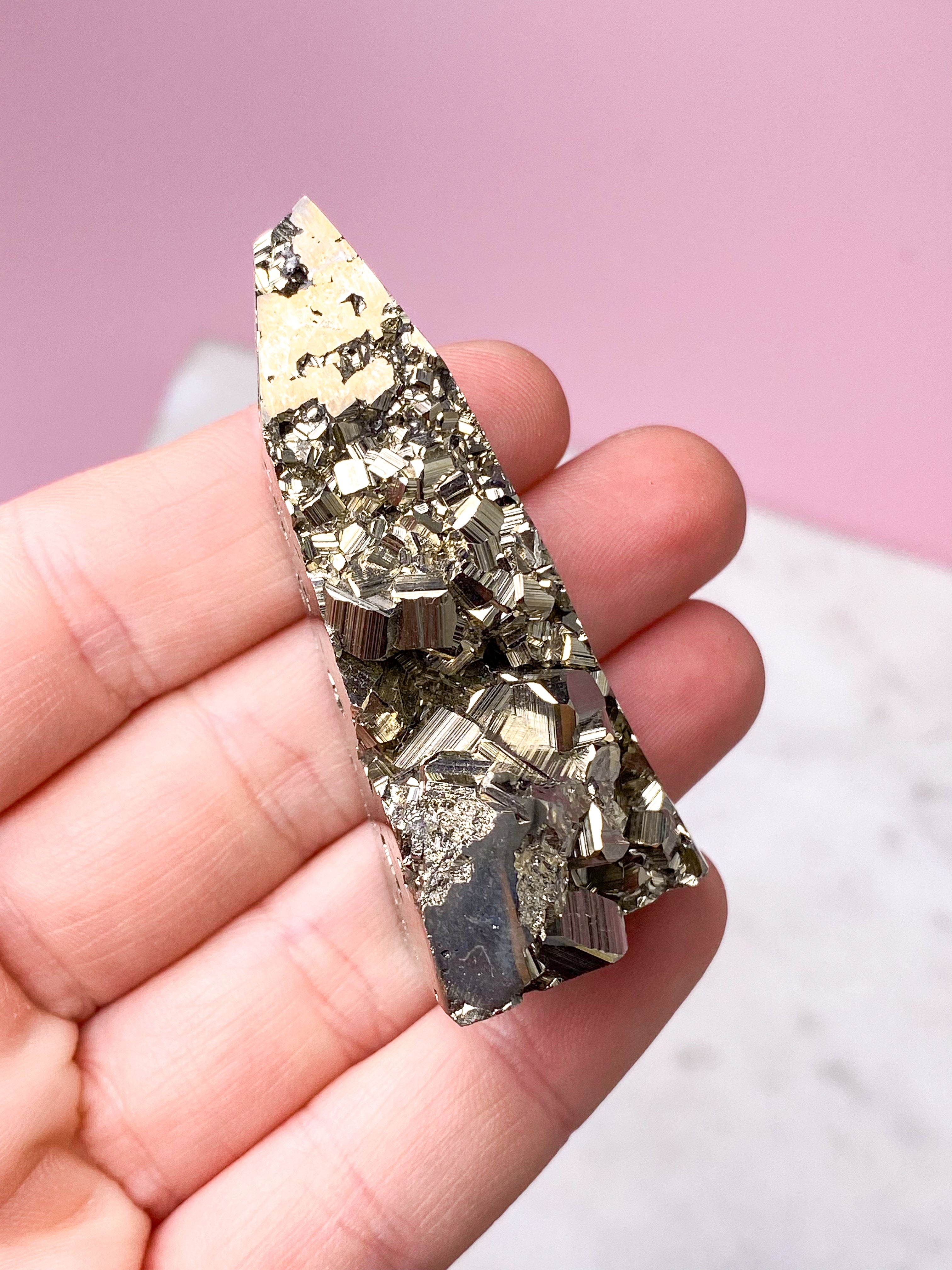 Druzy Pyrit Tårn (Nr. 20)