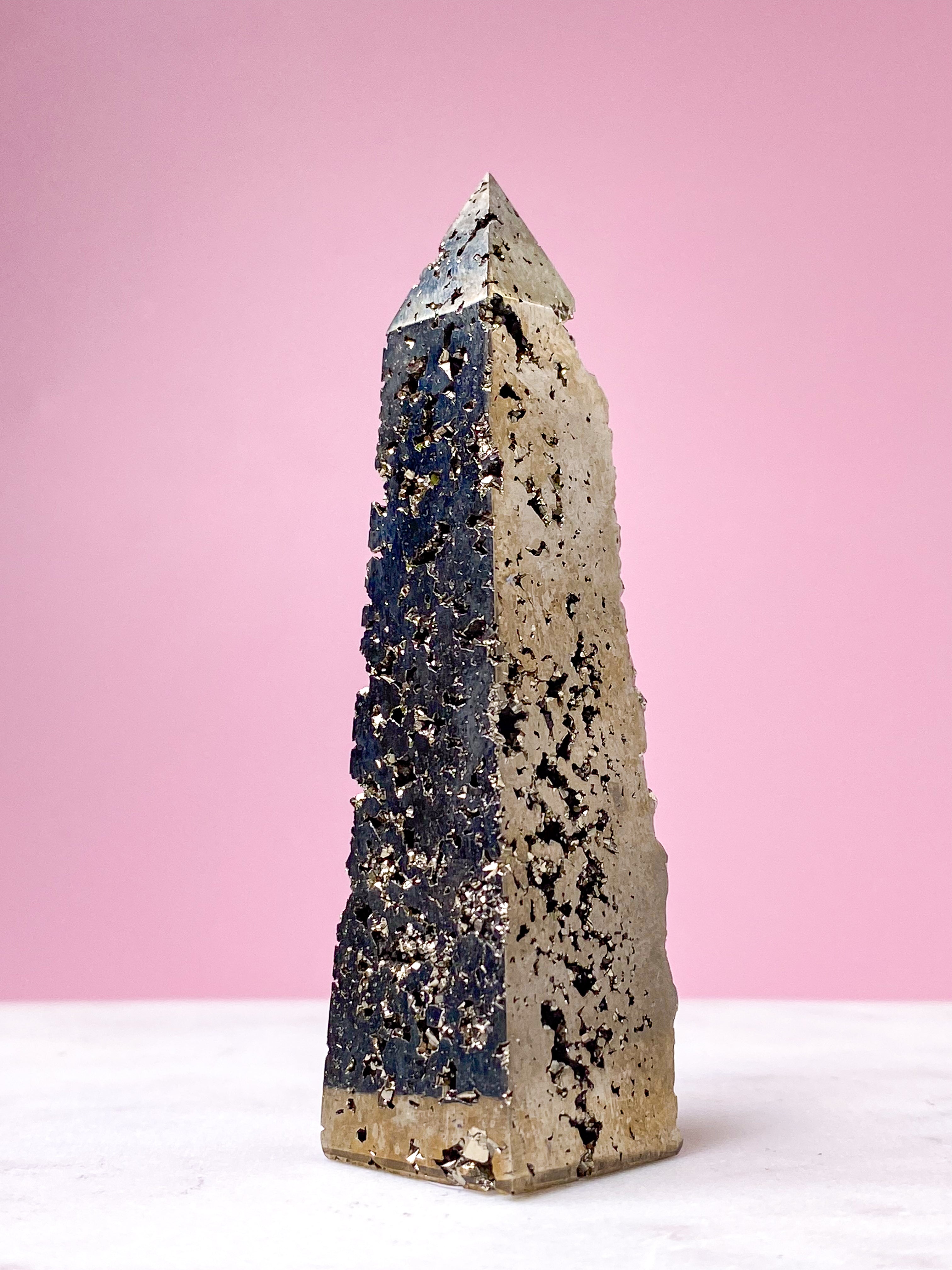 Druzy Pyrit Tårn (Nr. 23)