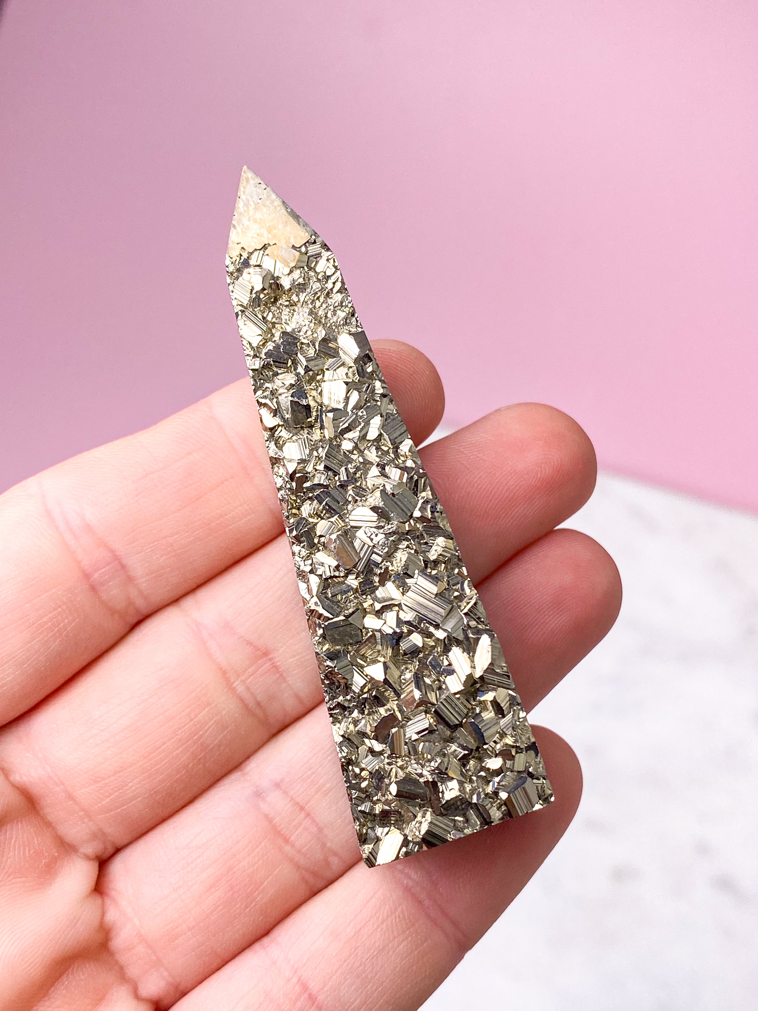 Druzy Pyrit Tårn (Nr. 23)