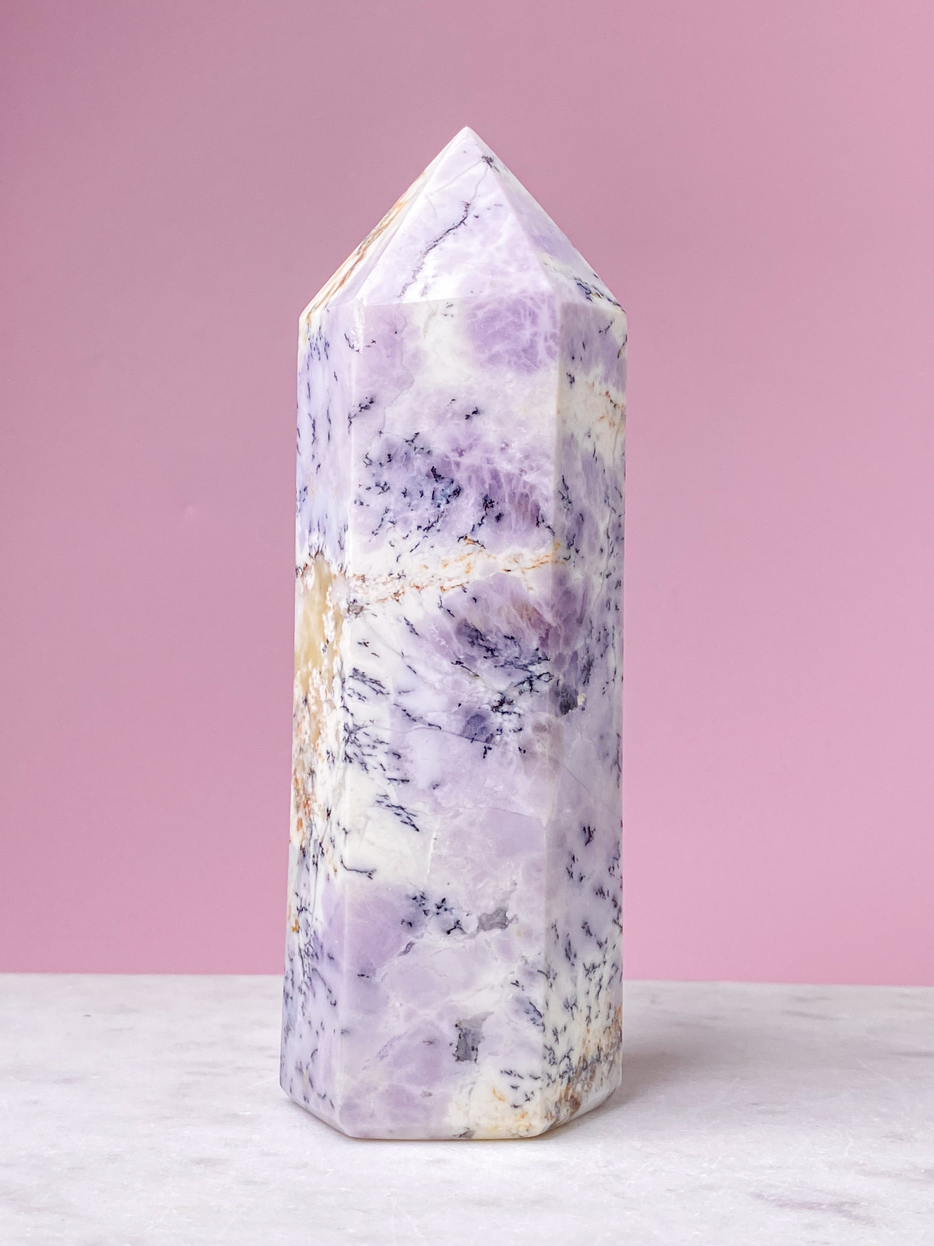 Kæmpe Dendrit Opal Tårn (Nr. 4)