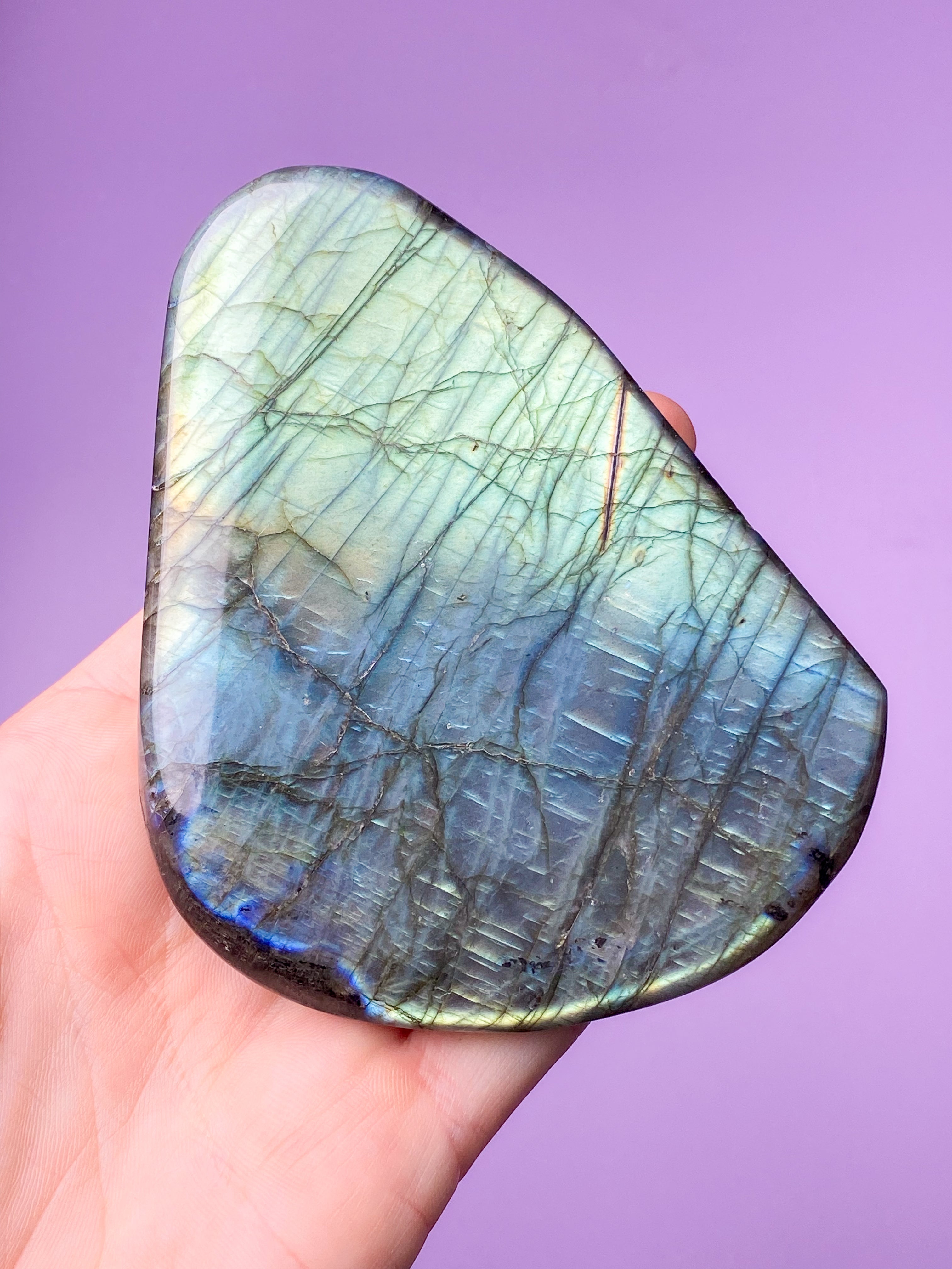 Guld labradorite hjärta