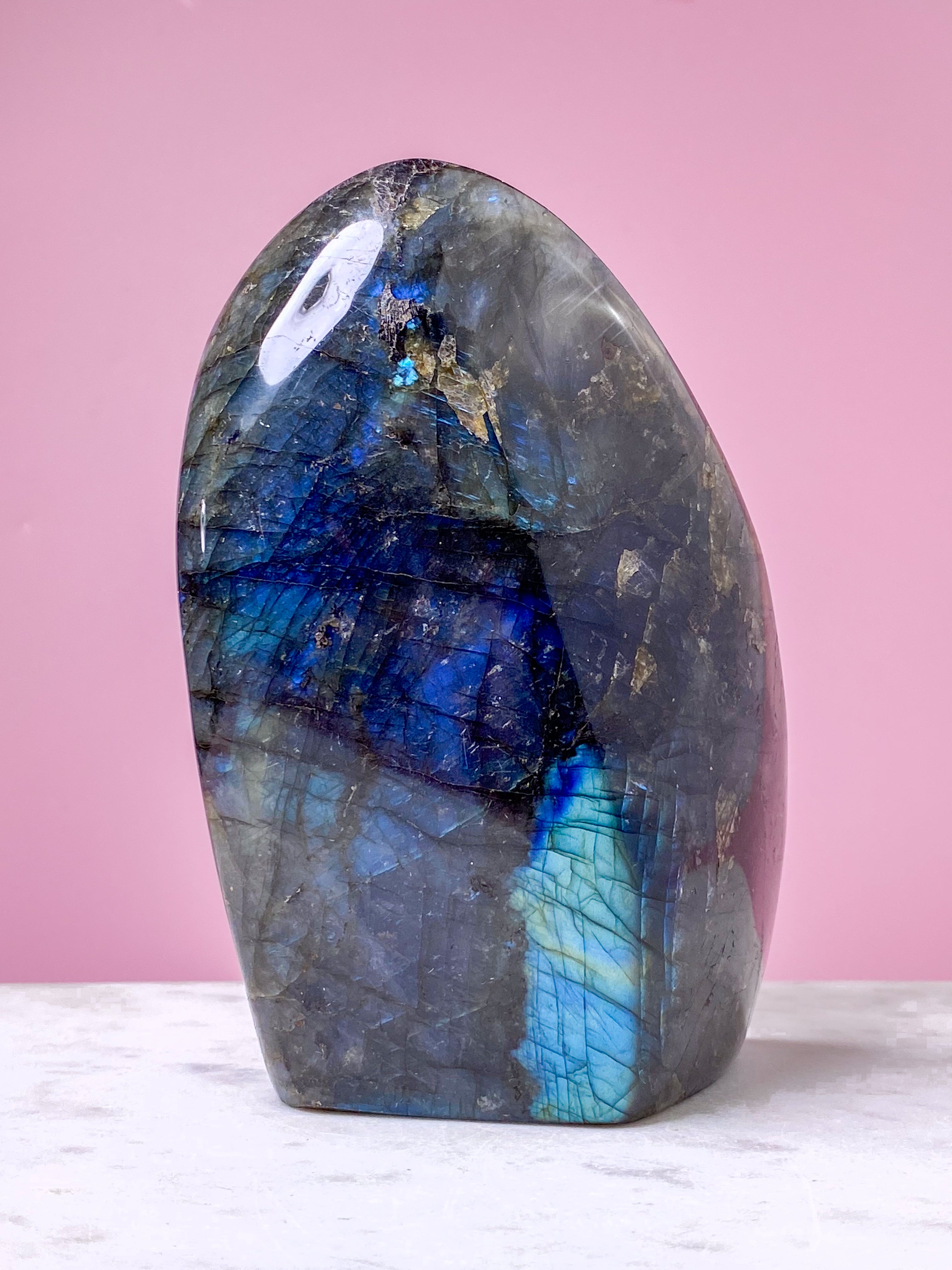 Guld labradorite hjärta