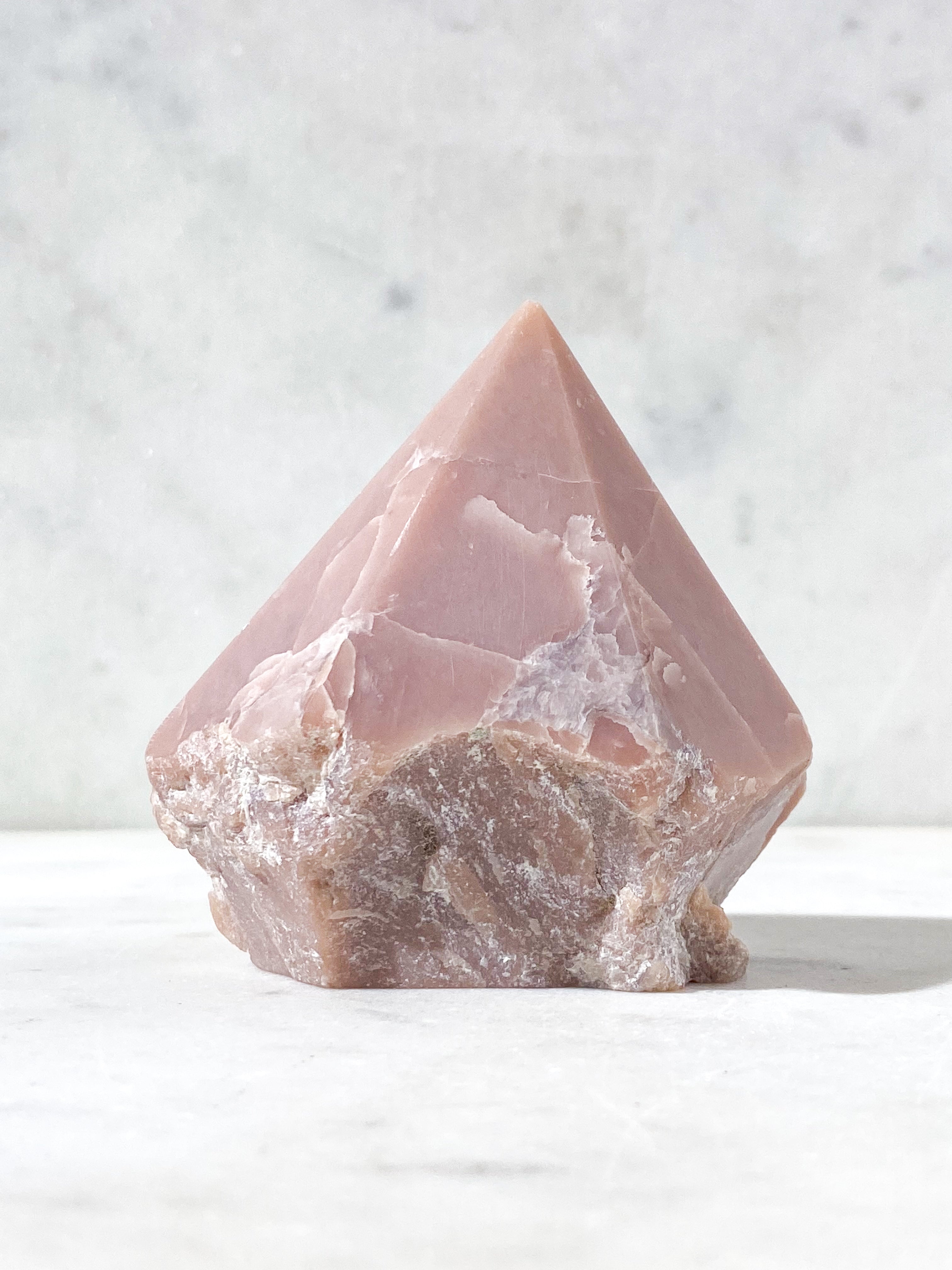 Pink Opal Med Semipoleret Spids (Nr. 2)