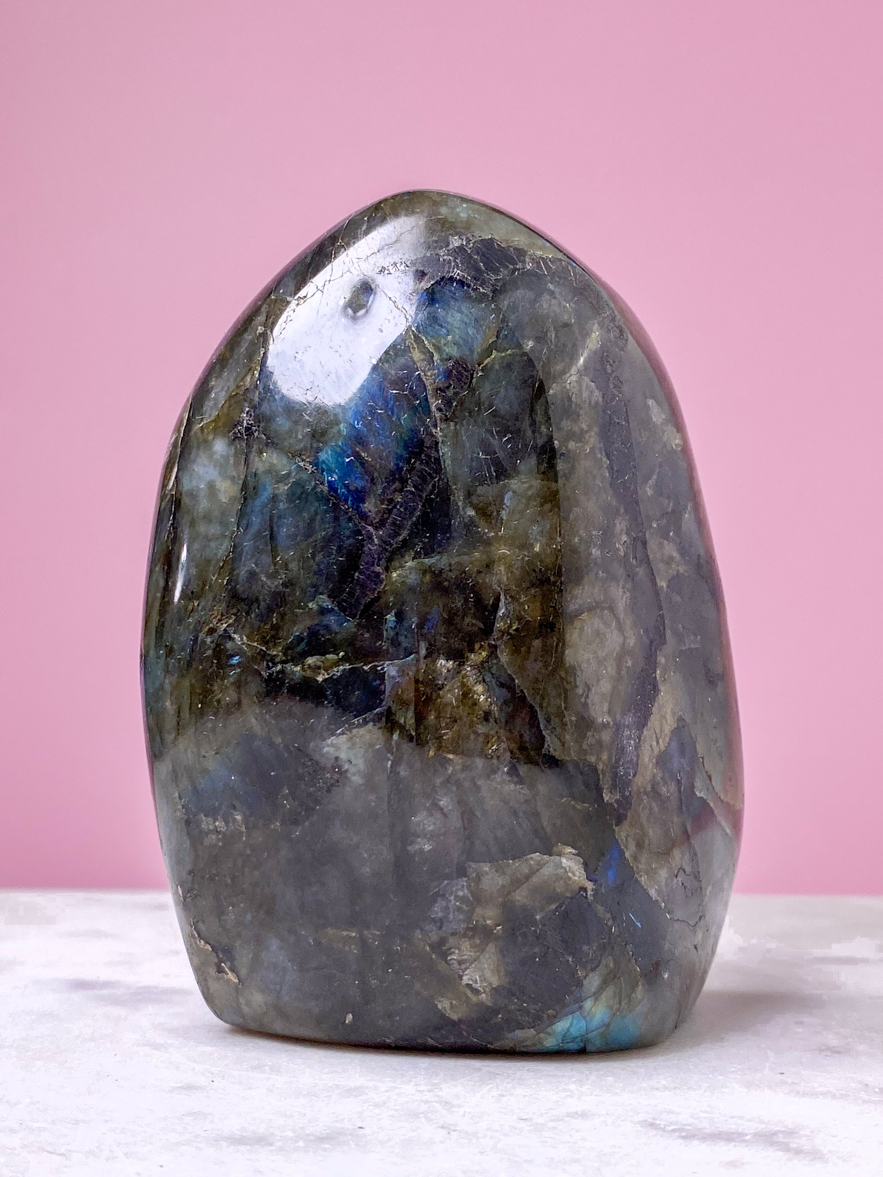 Guld labradorite hjärta