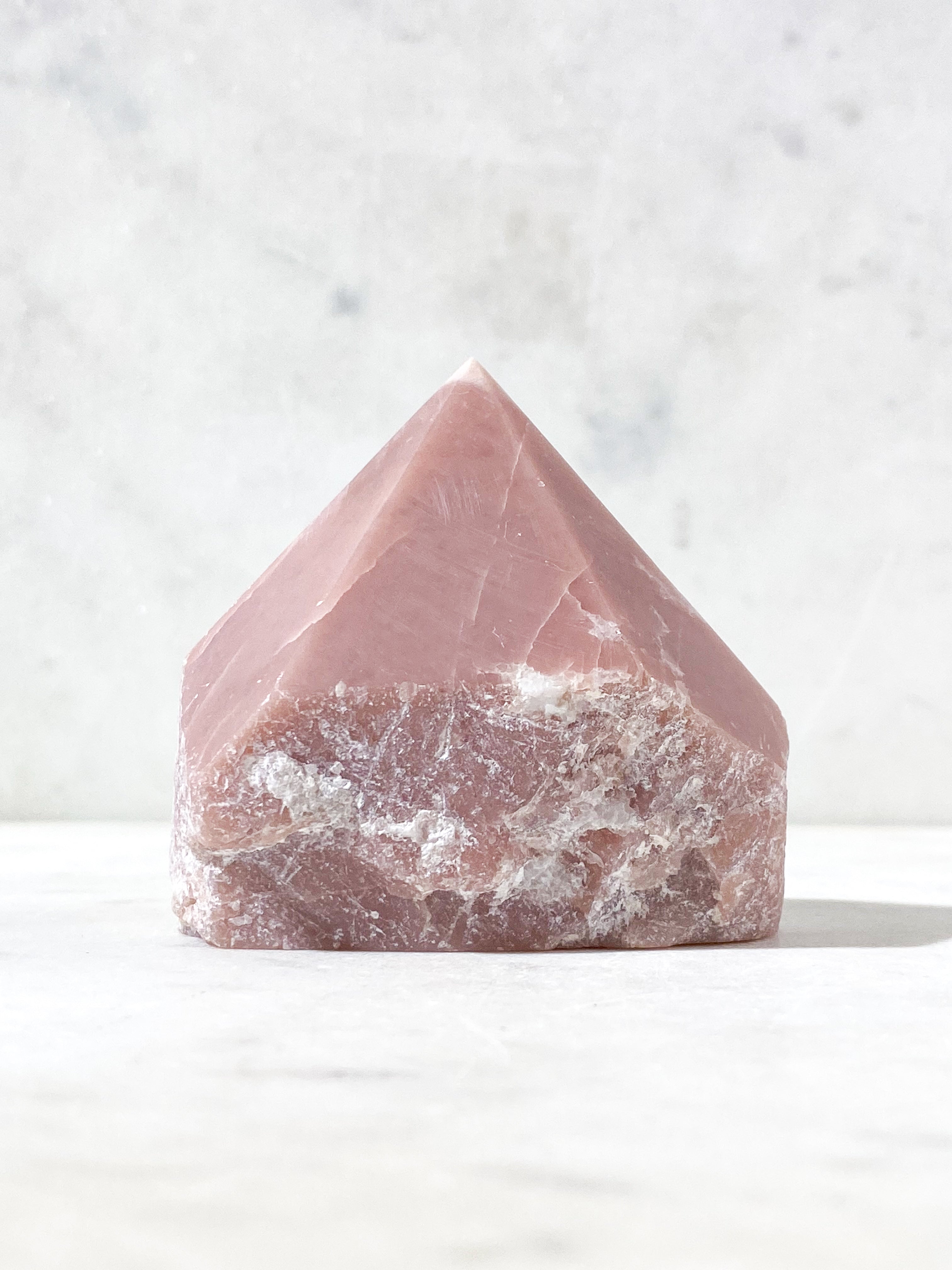 Pink Opal Med Semipoleret Spids (Nr. 3)