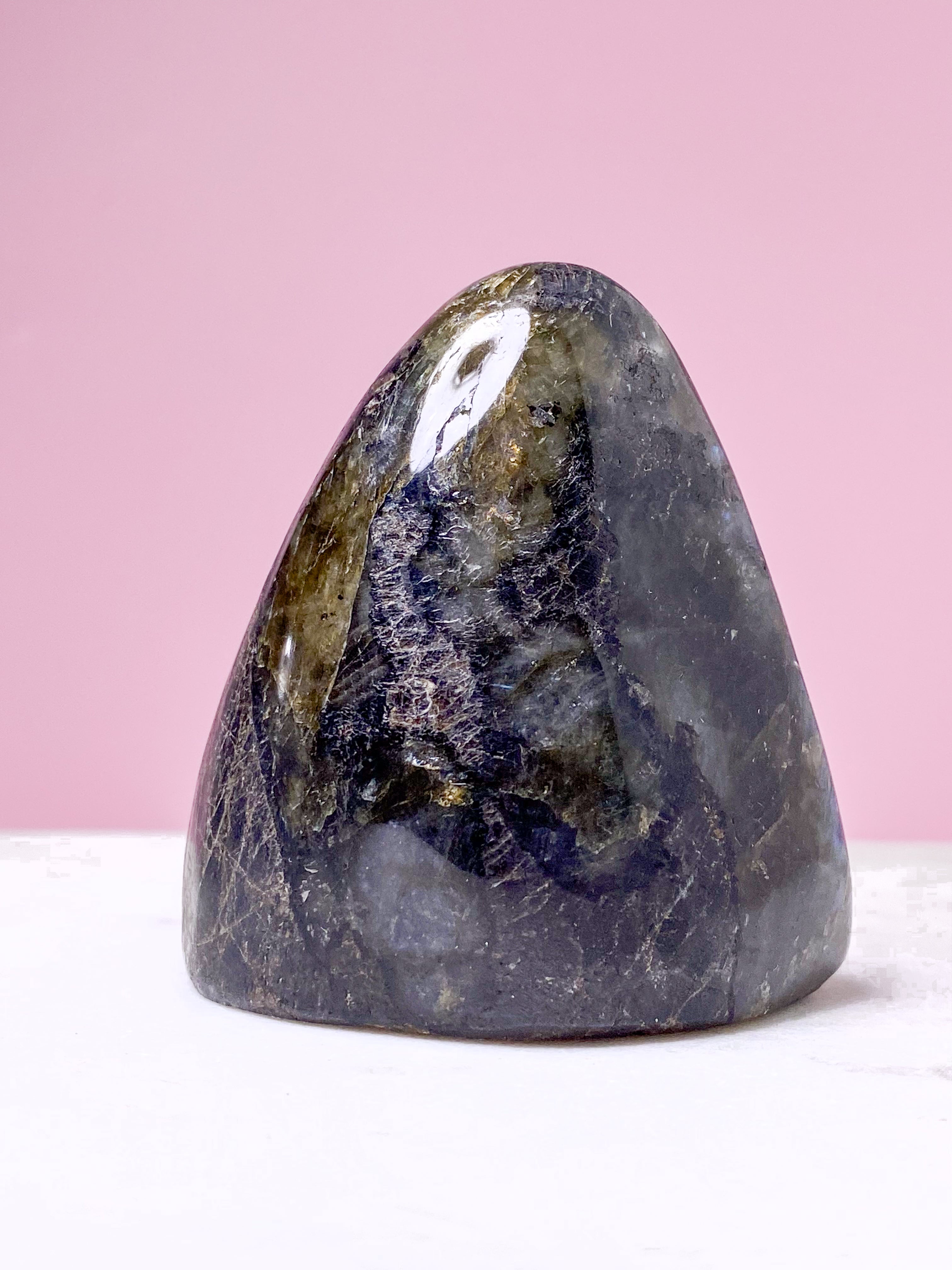 Guld labradorite hjärta