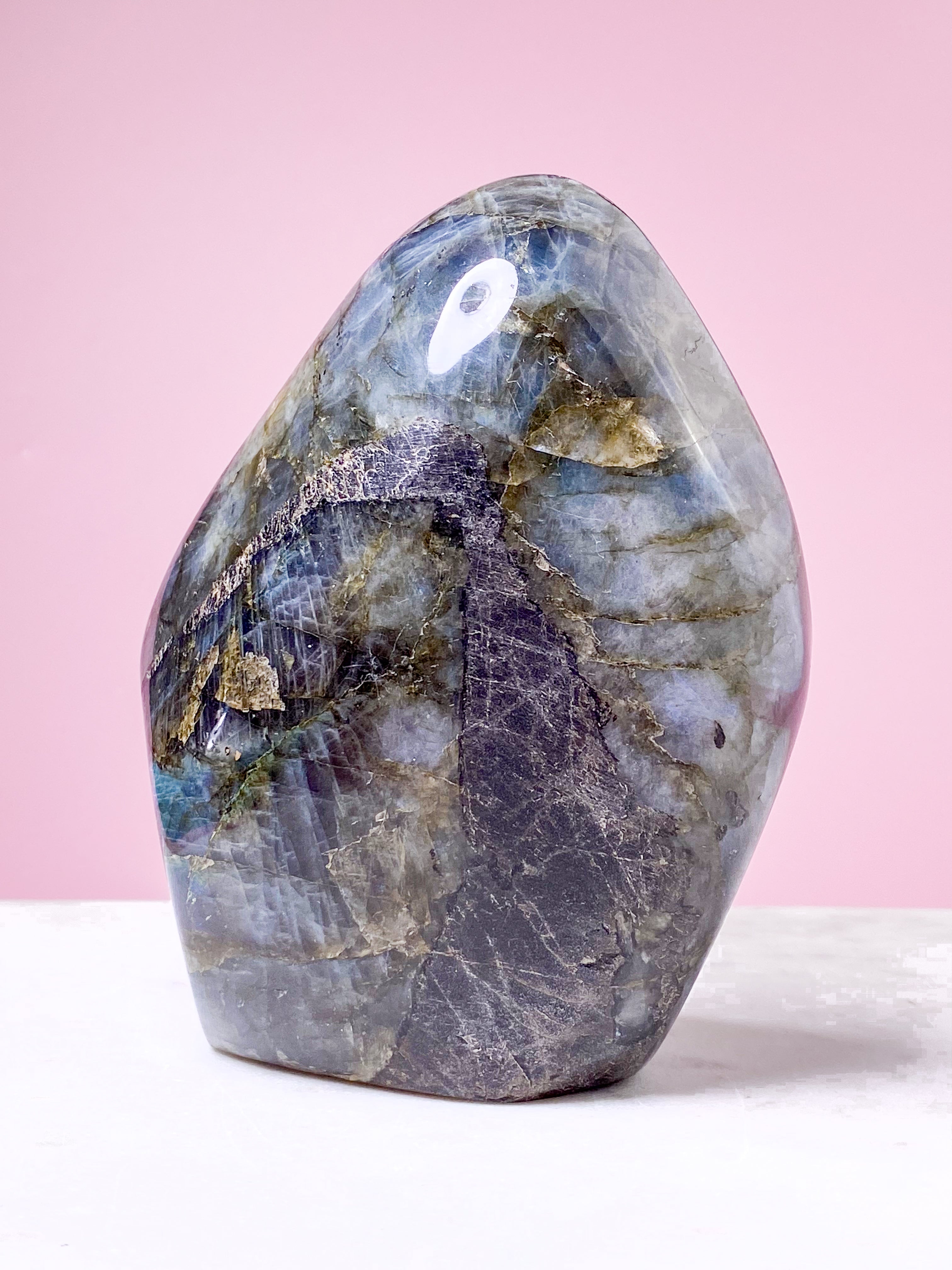 Guld labradorite hjärta
