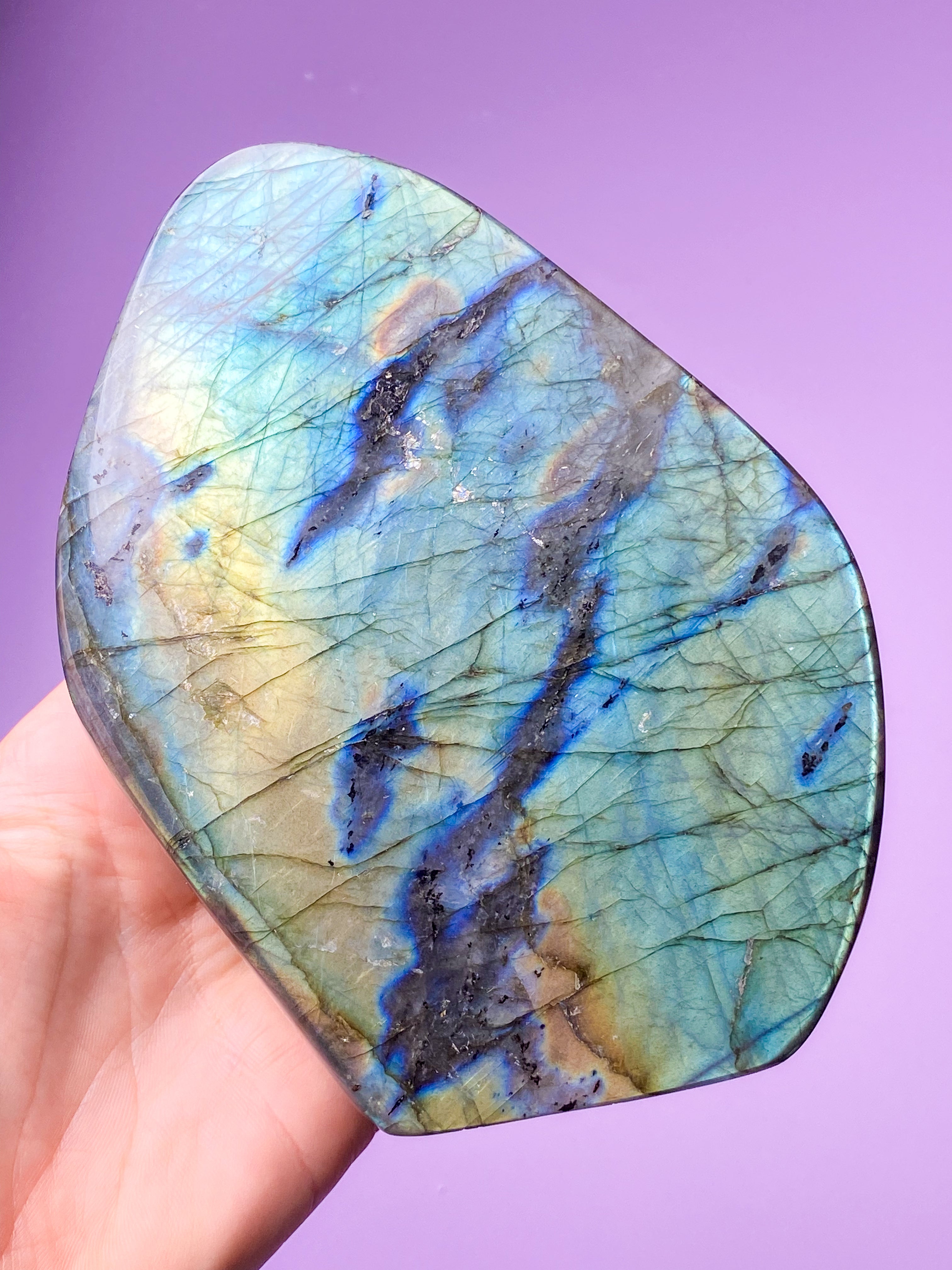 Guld labradorite hjärta