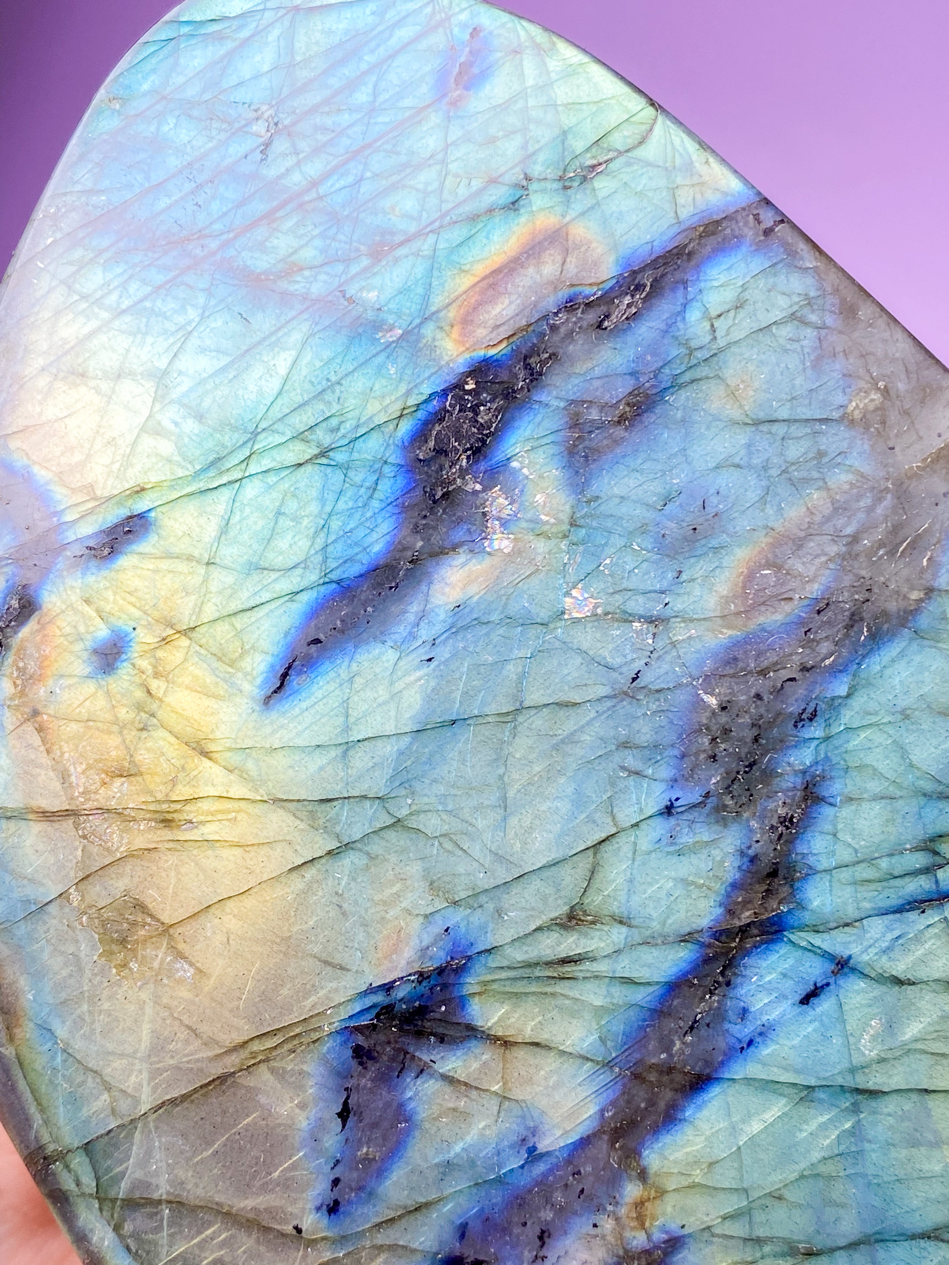 Guld labradorite hjärta