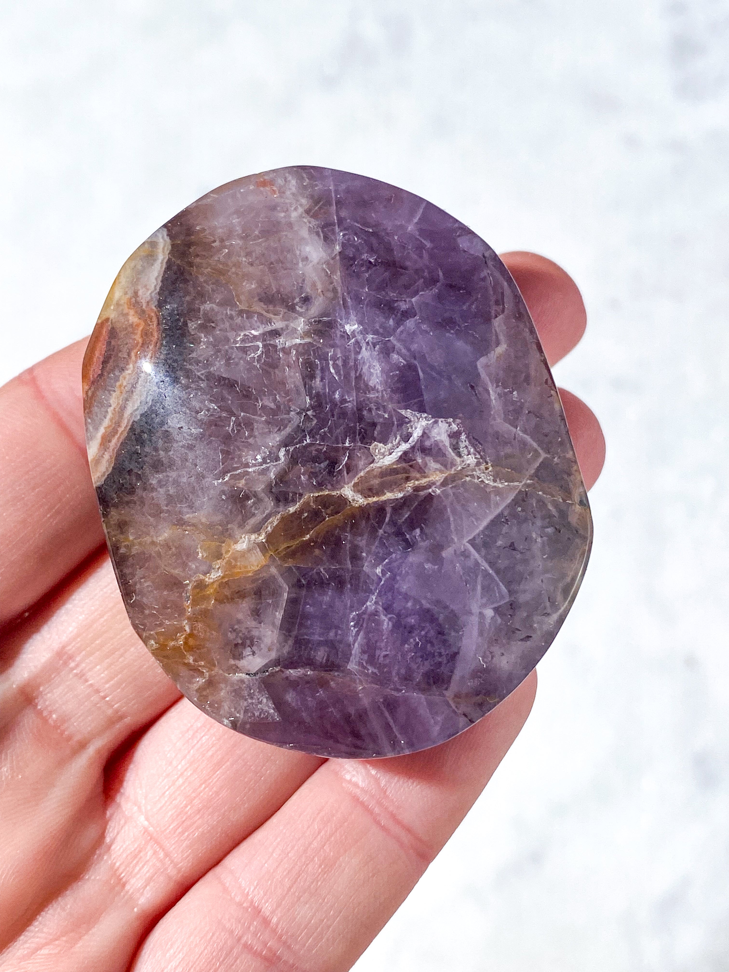Mexico Agat & Ametyst Palmstone (Nr. 5)