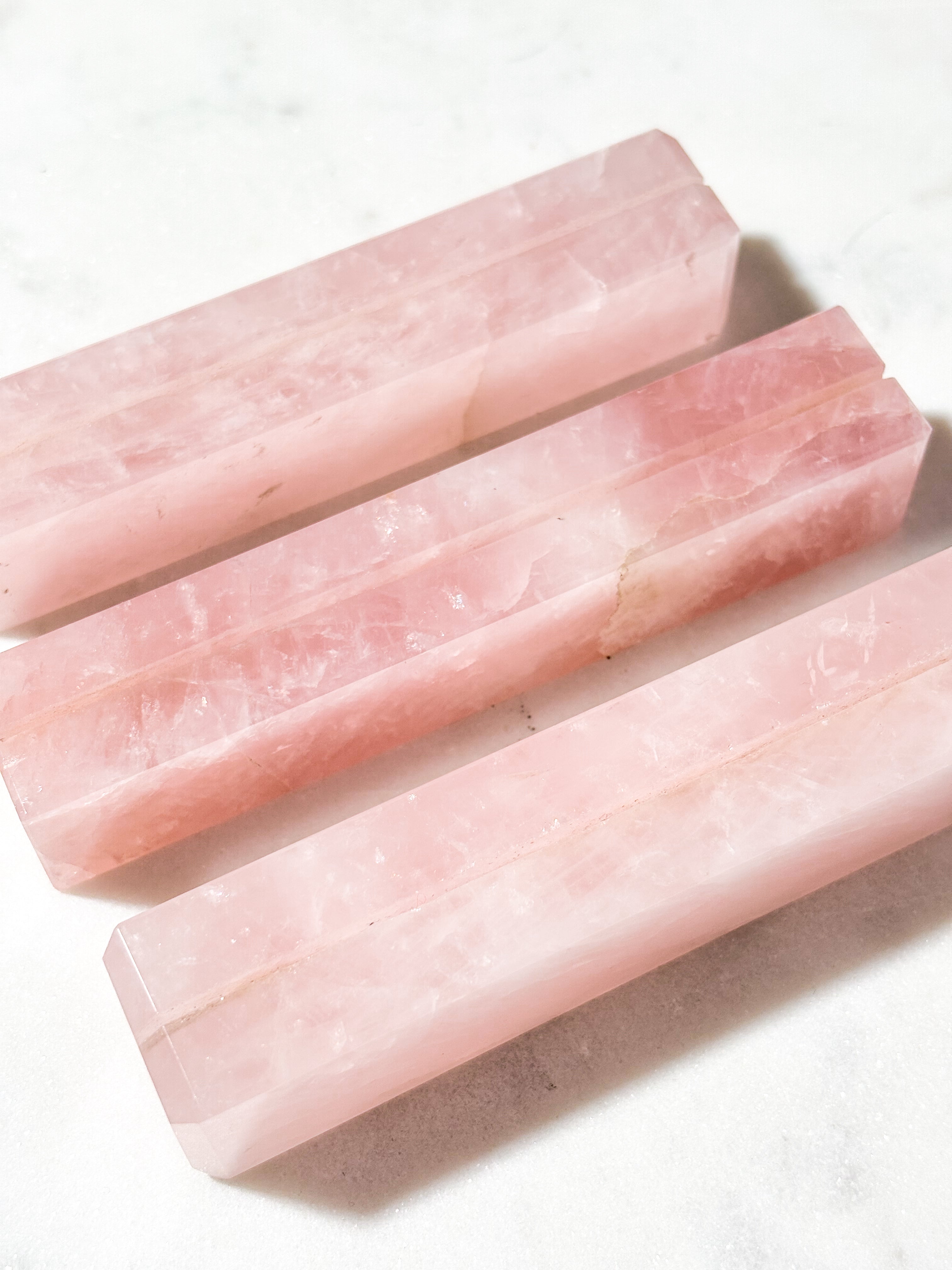 Korthållare i rosenkvarts