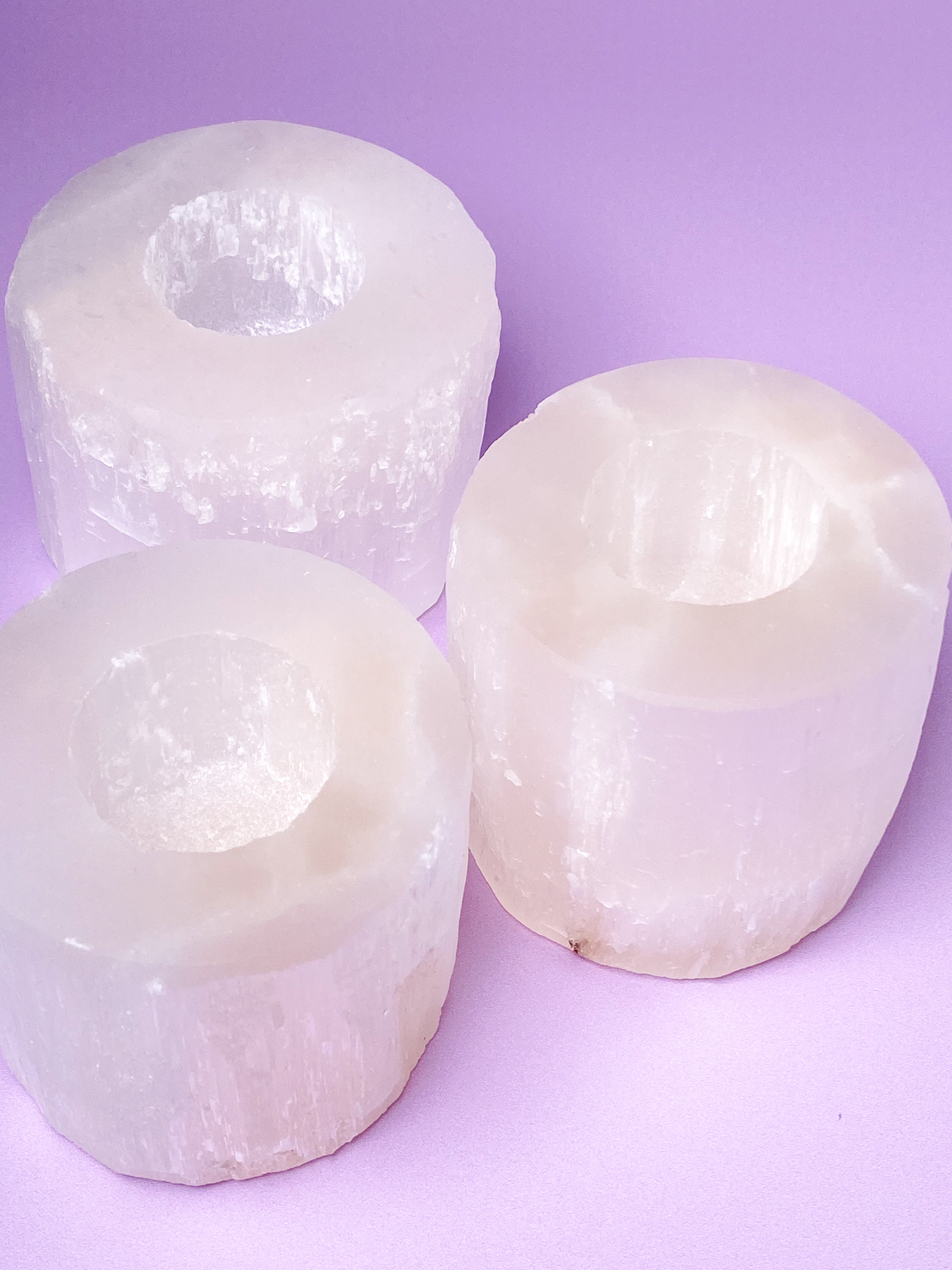 OUTLET - Selenitpolerad värmeljushållare