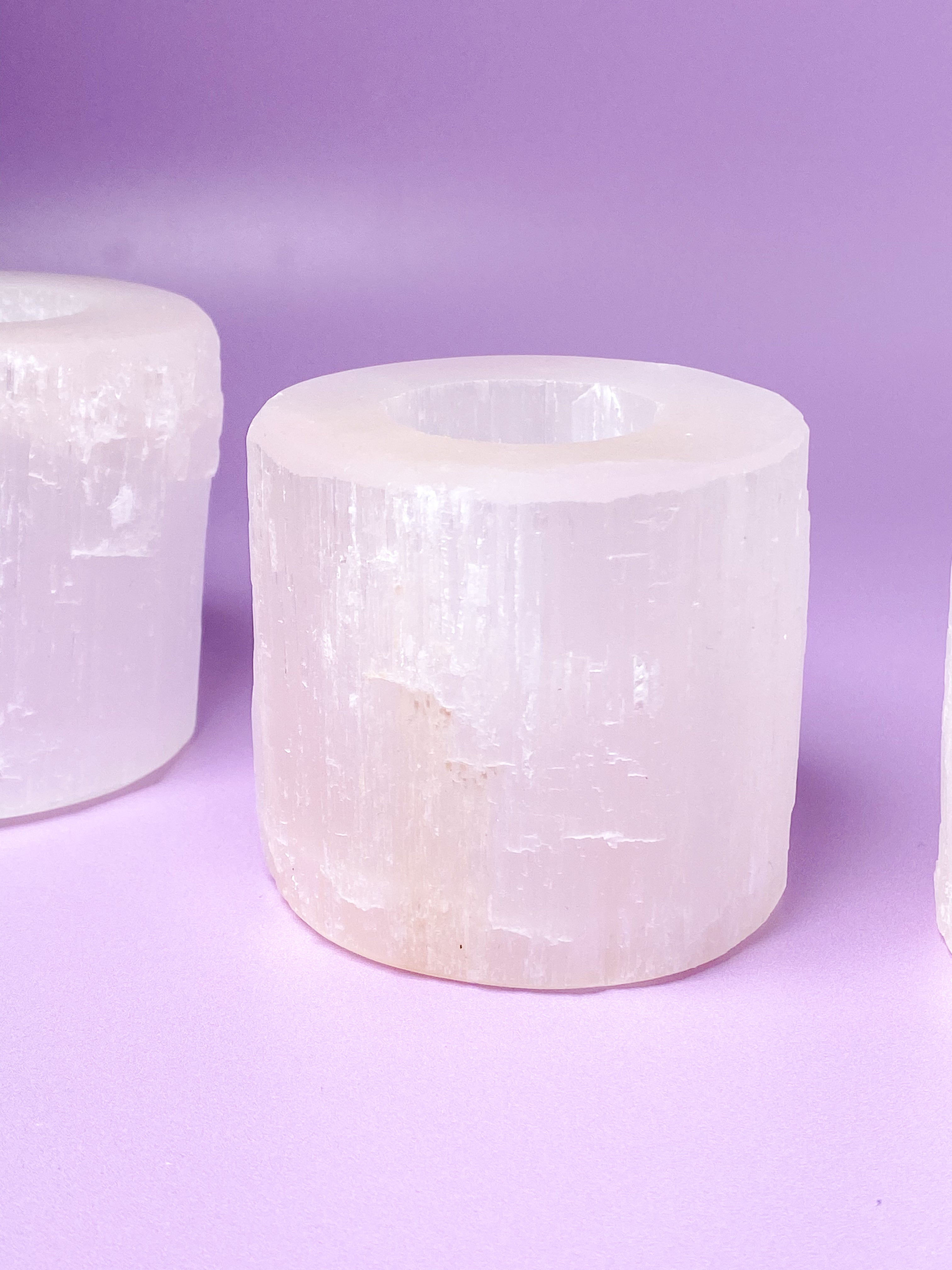 OUTLET - Selenitpolerad värmeljushållare