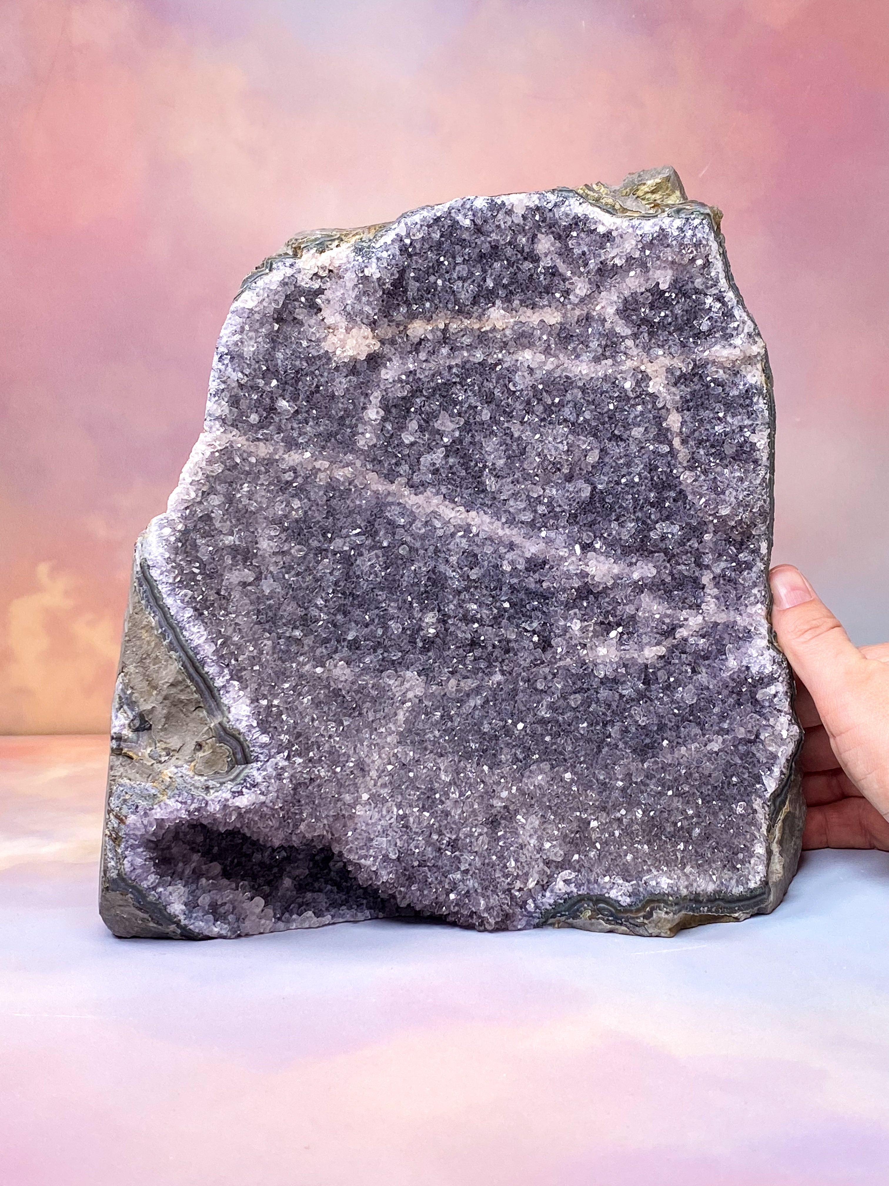 Jätte stående ametistkluster (nr 1)